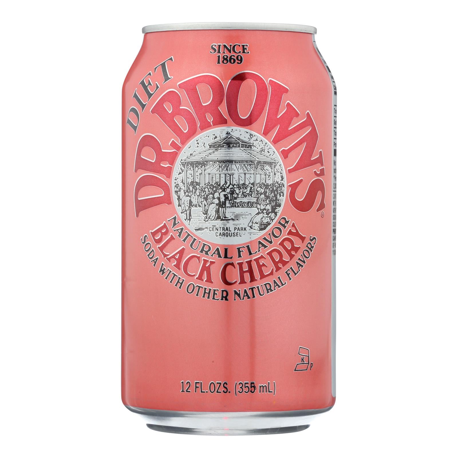 Dr. Brown - Soda Black Cherry Diet - Case of 4 - 6/12 FZ