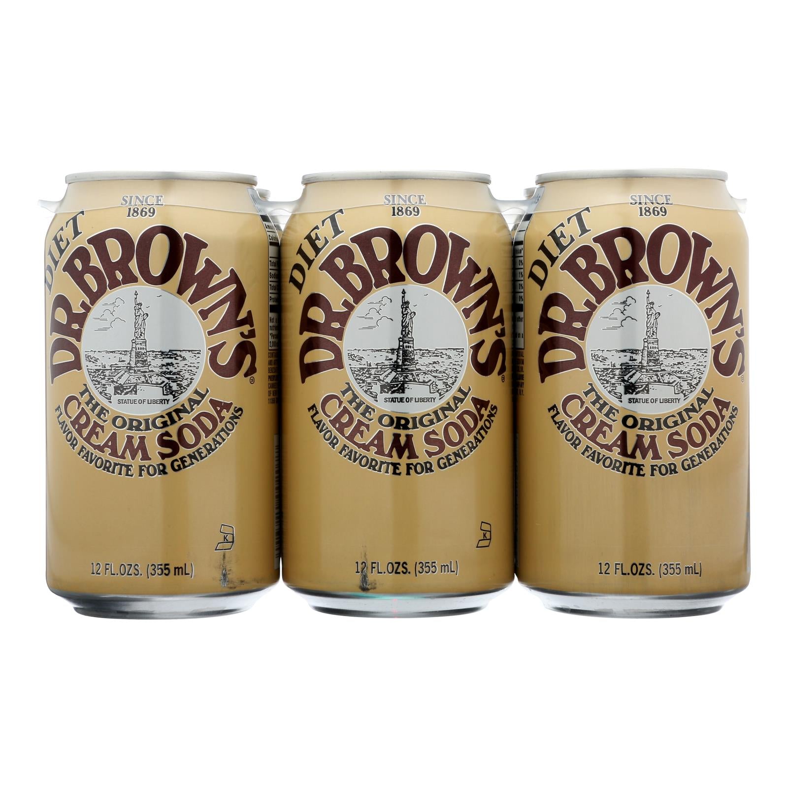 Dr. Brown Dr Brown's, The Original Diet Cream Soda - Case of 4 - 6/12 FZ