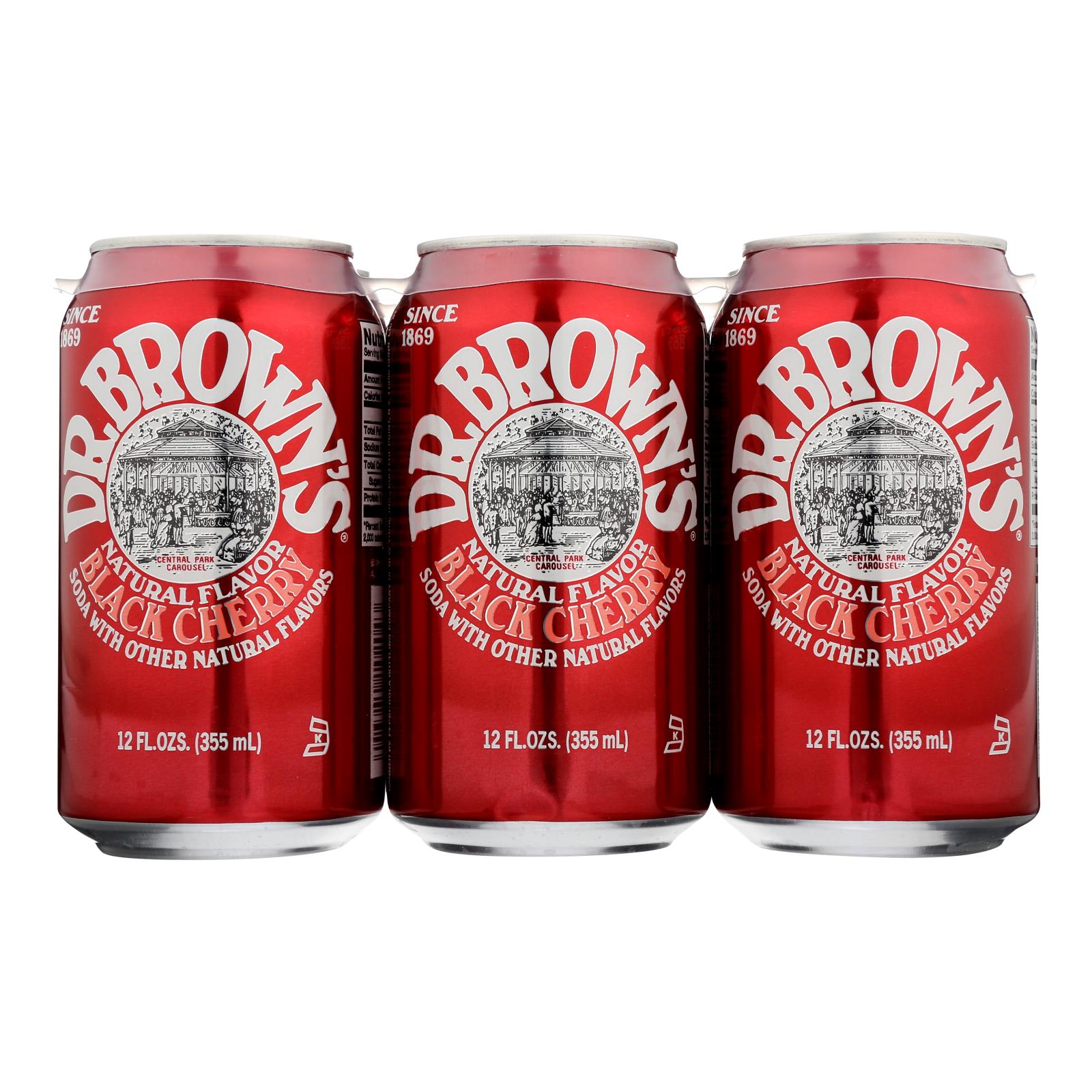 Dr. Brown - Soda Black Cherry - Case of 4 - 6/12 FZ