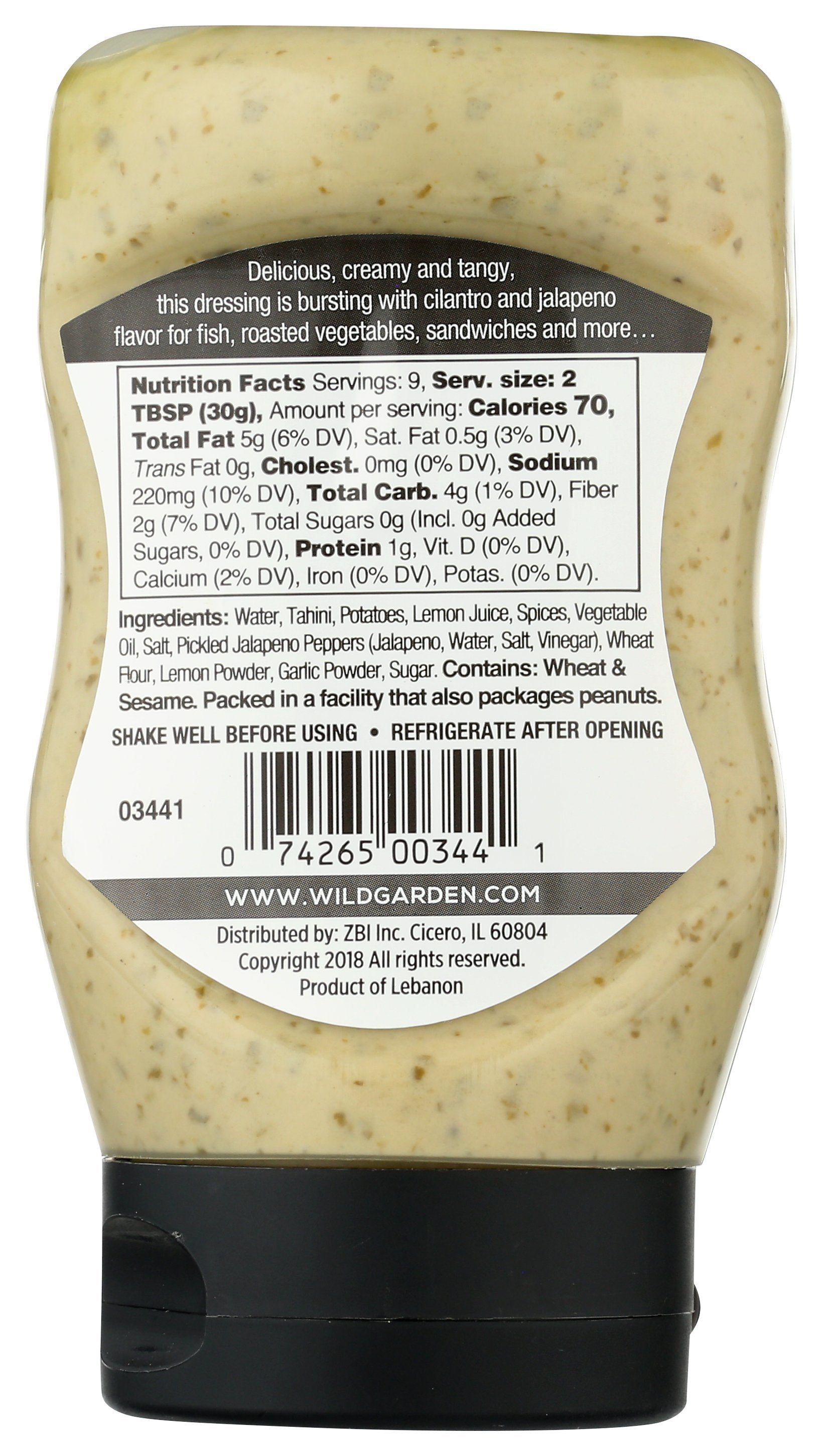 WILD GARDEN SAUCE TAHINI GREEN HERB - Case of 6