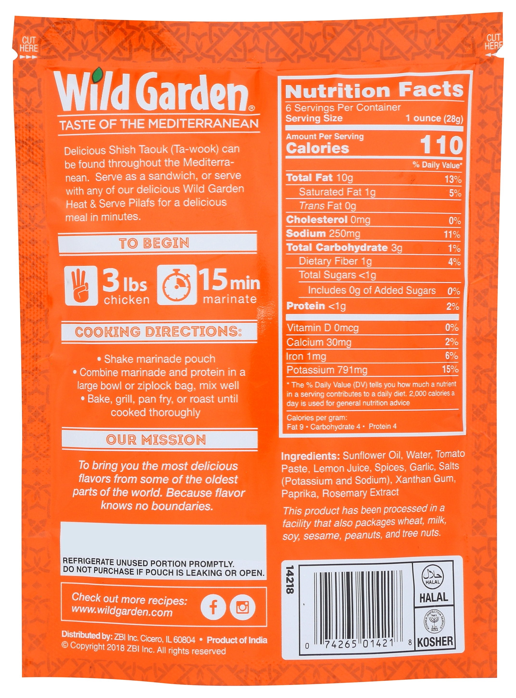 WILD GARDEN MARINADE TURKISH - Case of 6