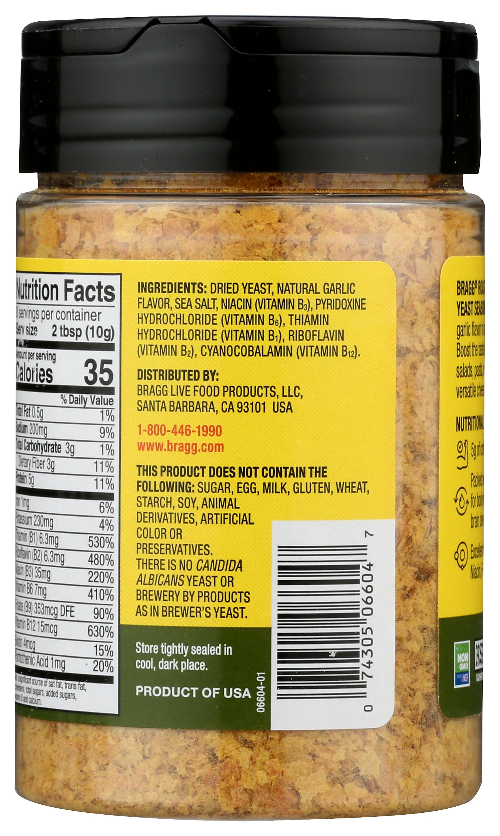 BRAGG YEAST NUTRITIONAL GARLIC