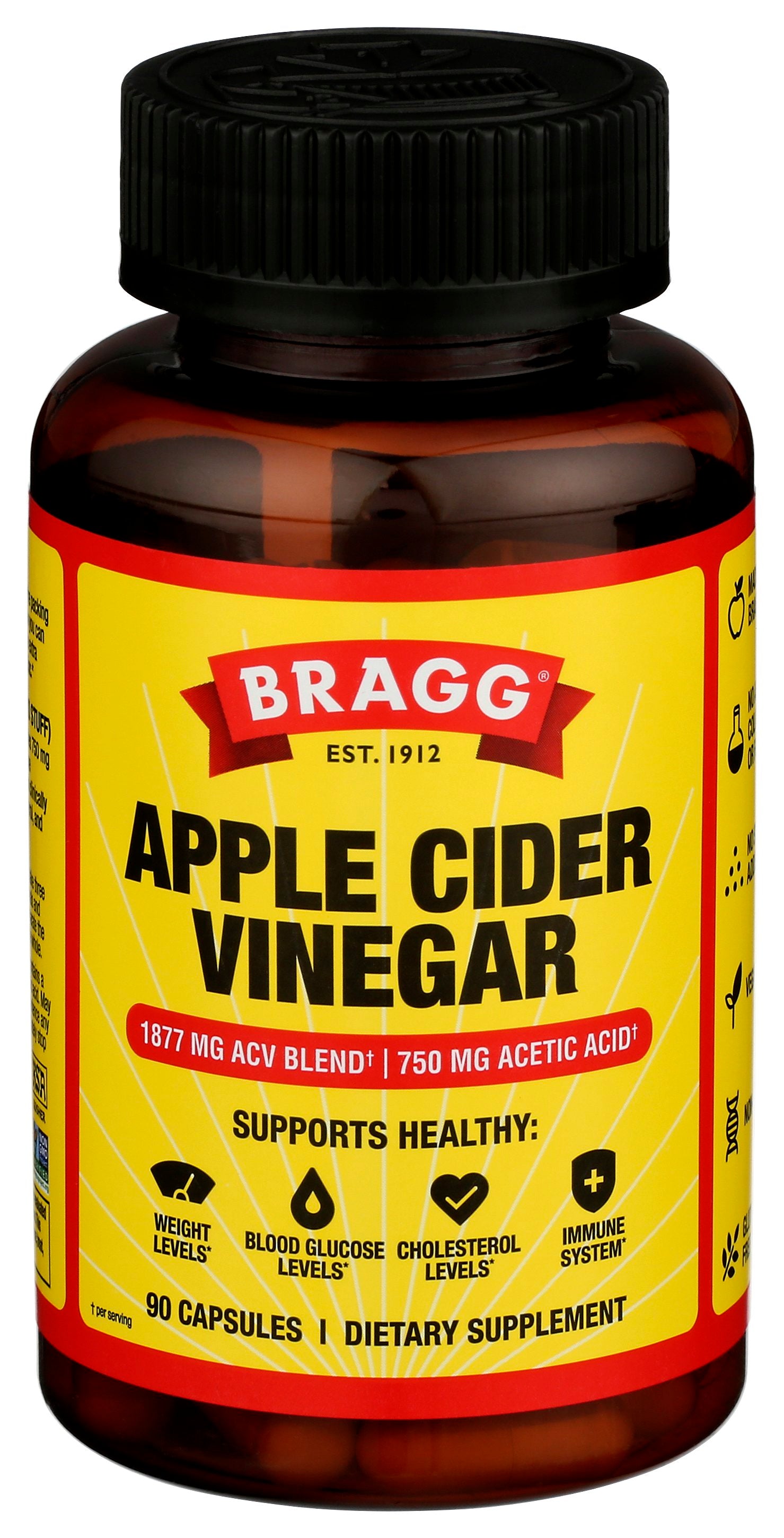 BRAGG APPLE CIDER VNGR CAPSULE - Case of 3