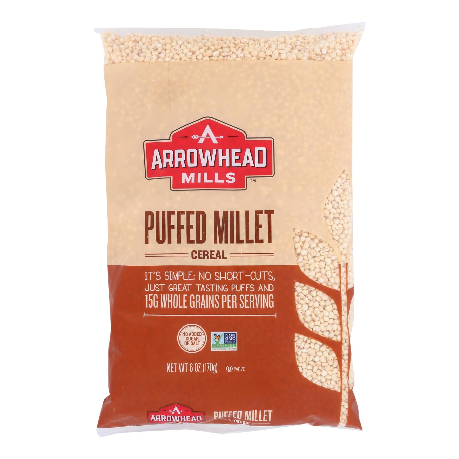 Arrowhead Mills - All Natural Puffed Millet Cereal - Case Of 12 - 6 Oz.