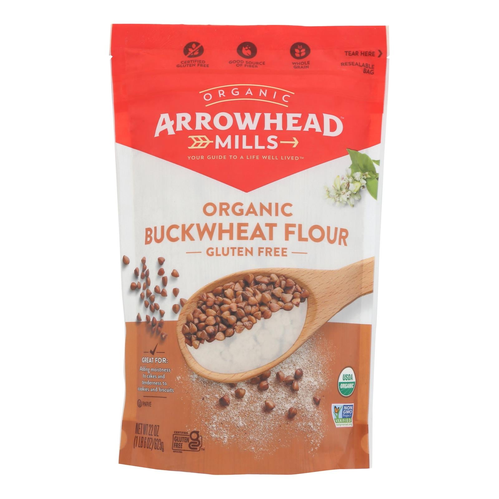 Arrowhead Mills - Organic Bukwheat Flour - Gluten Free - Case Of 6 - 22 Oz.