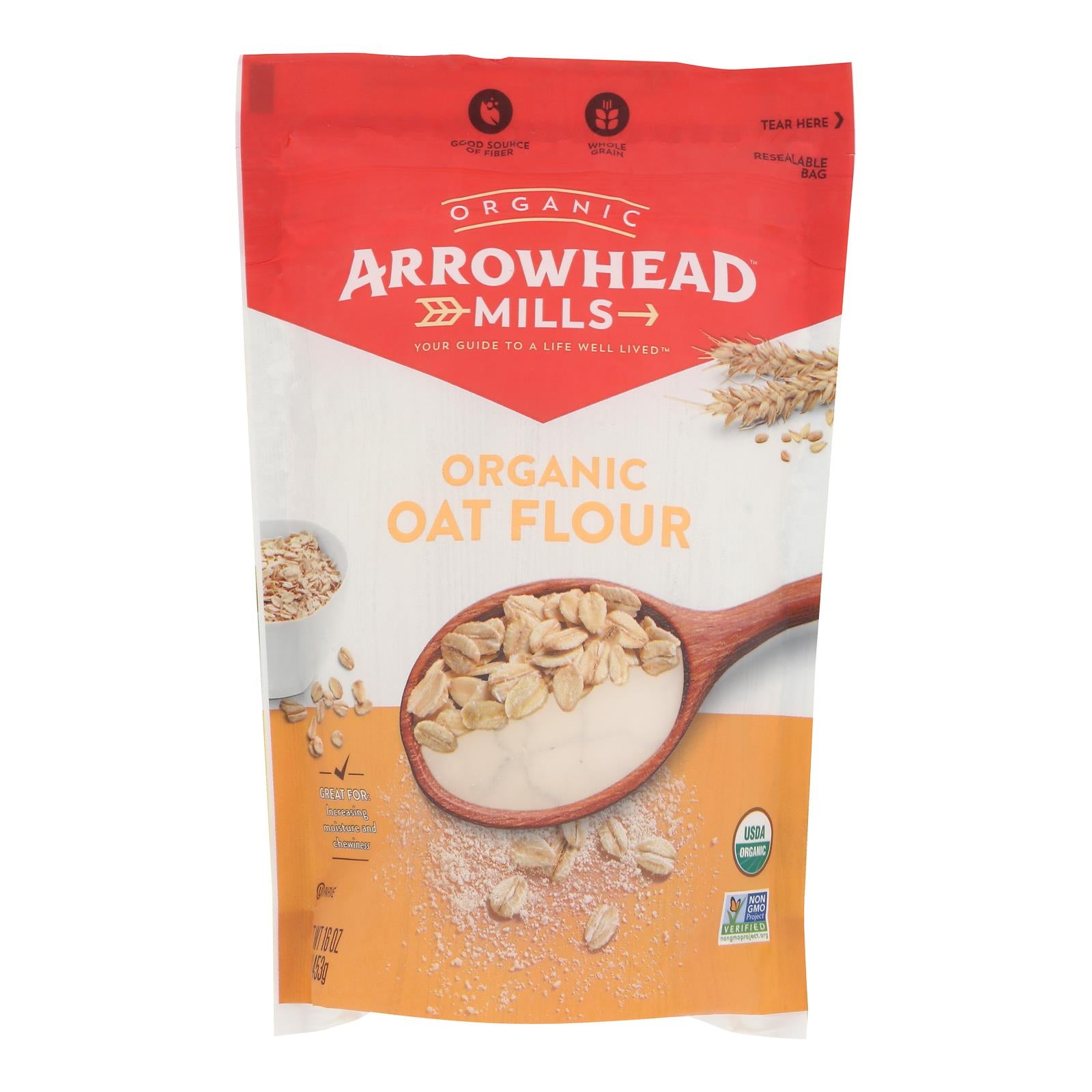 Arrowhead Mills - Organic Oat Flour - Case Of 6 - 16 Oz.