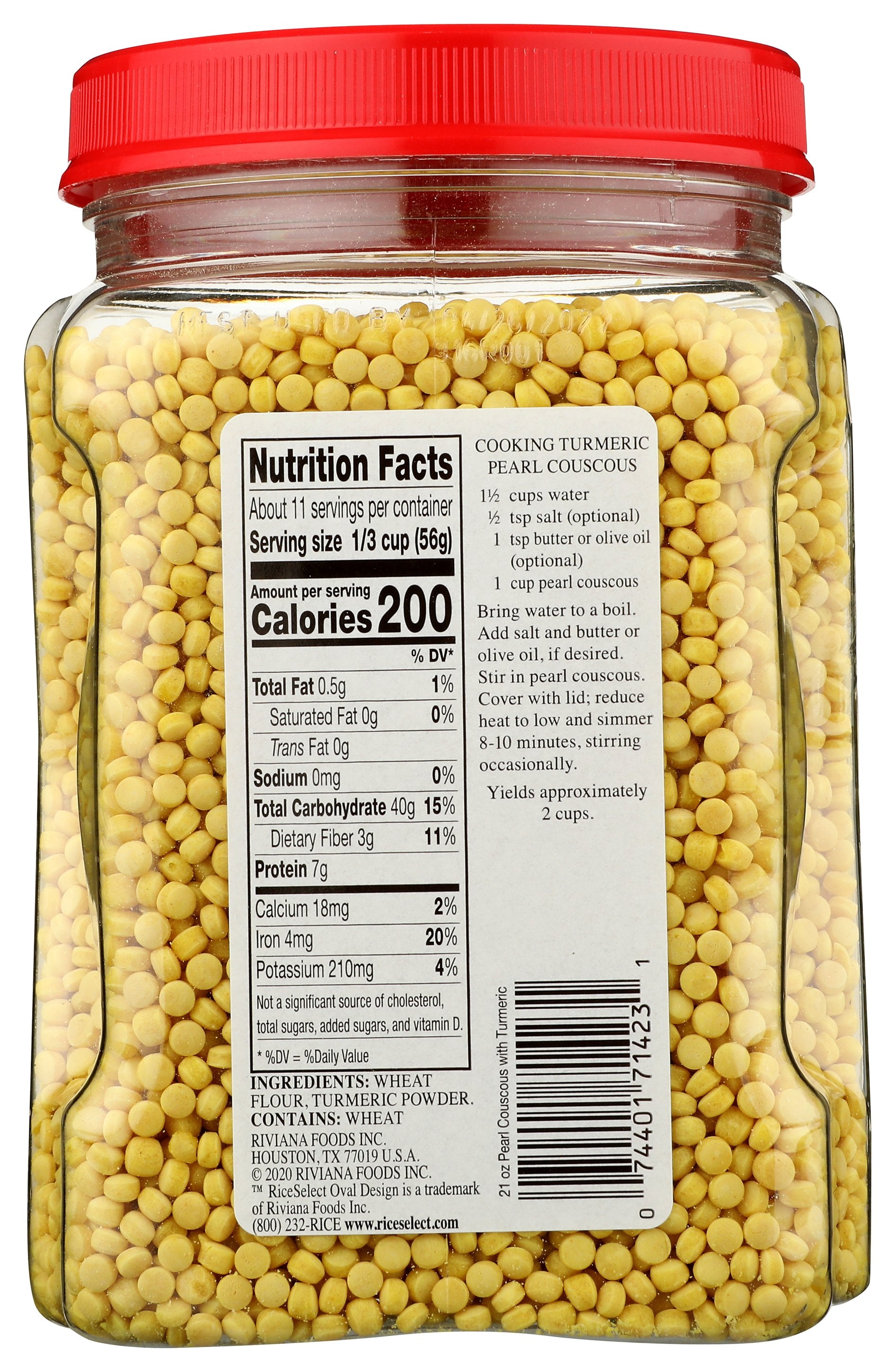 RICESELECT COUSCOUS PEARL TURMERIC - Case of 4