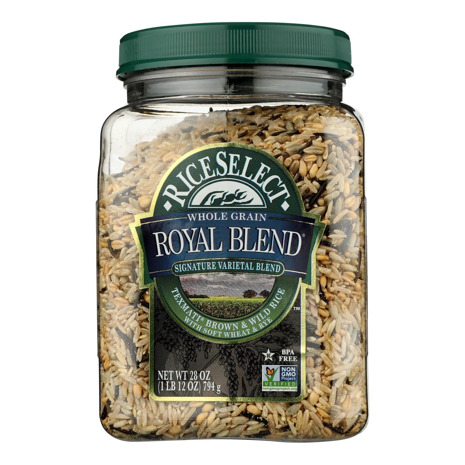 Rice Select Royal Blend Rice - Whole Grain And Brown - Case Of 4 - 28 Oz.