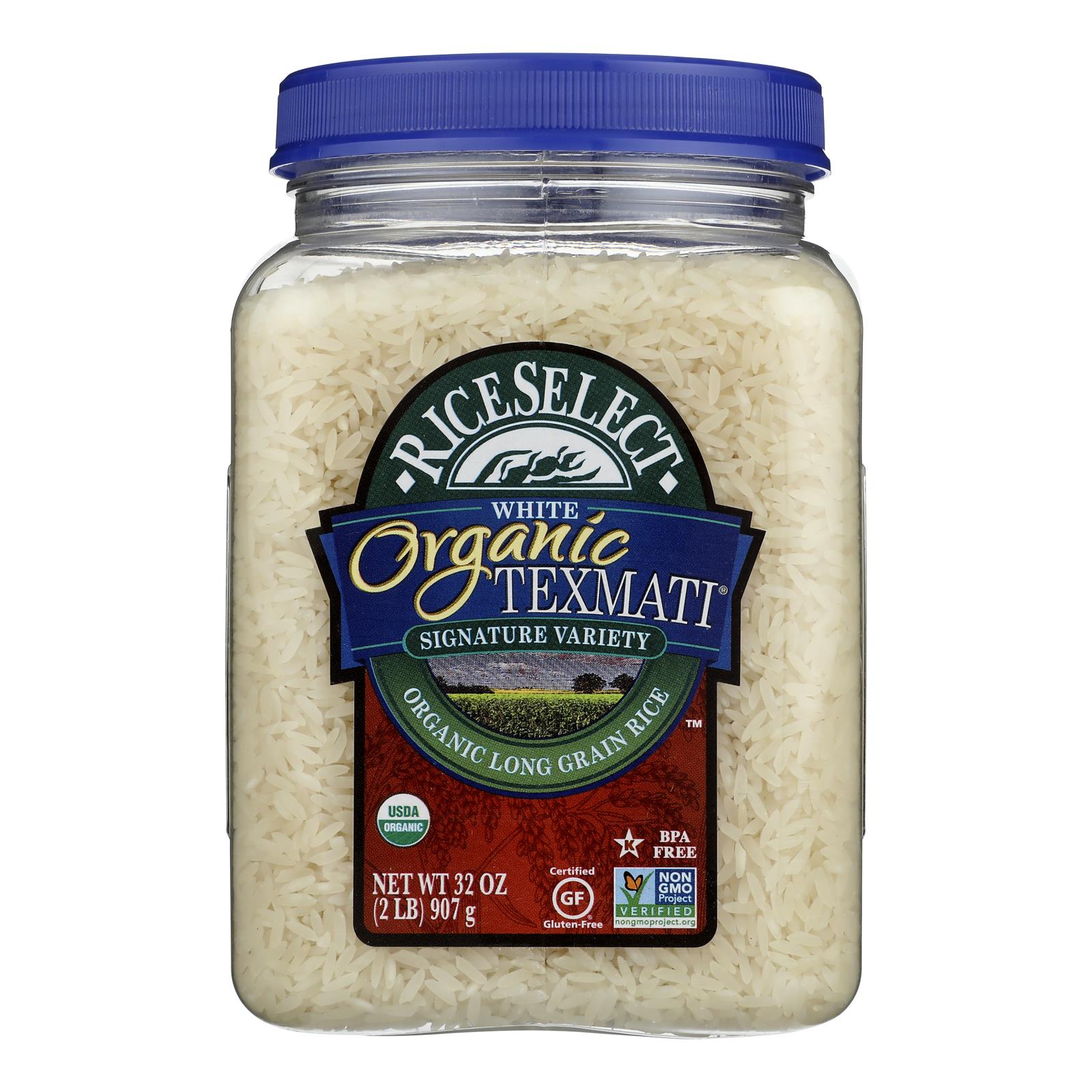 Rice Select Texmati Rice - Organic White - Case of 4 - 32 oz.