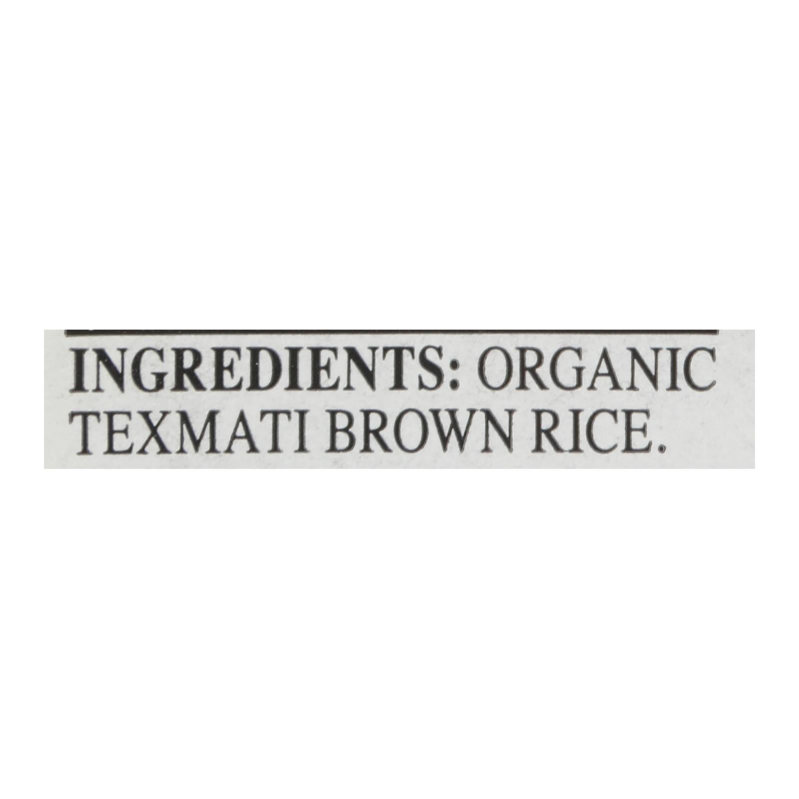 Rice Select Texmati Rice - Organic Brown - Case of 4 - 32 oz.