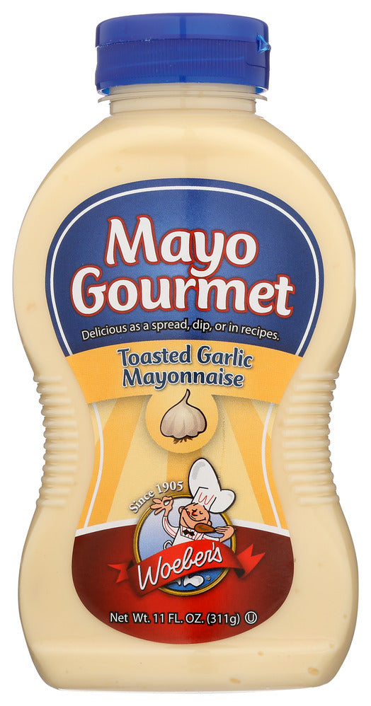 Woeber Mayonnaise Toasted Garlic - Case of 6 - 11 oz