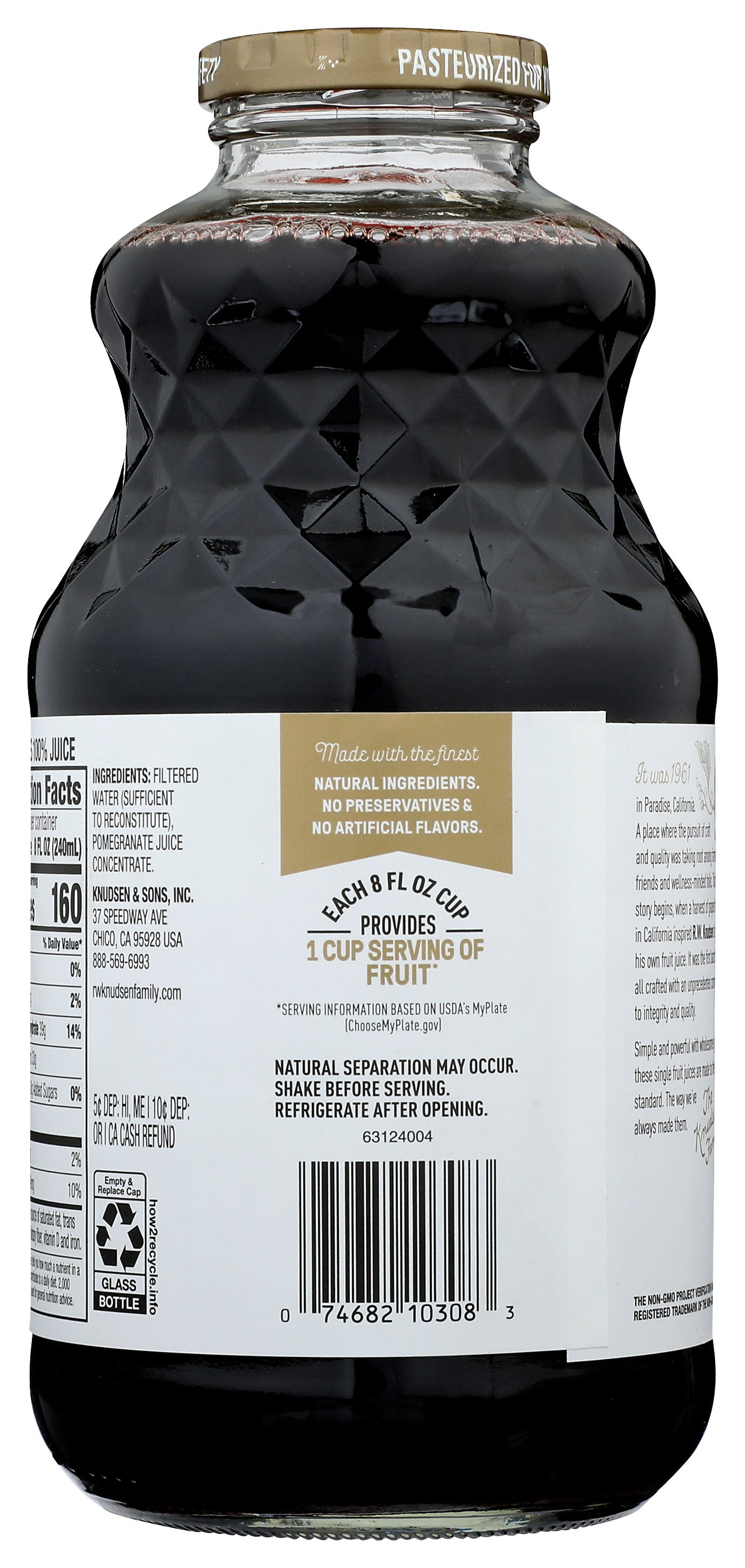 KNUDSEN JUICE JUST POMEGRANATE - Case of 6