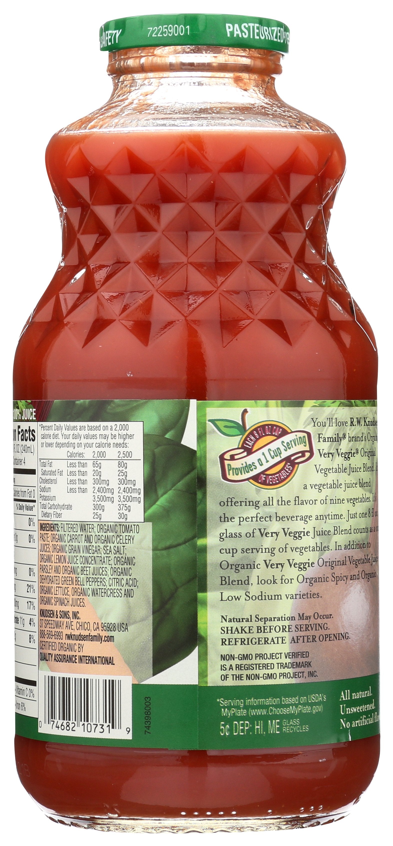 KNUDSEN JUICE VERY VEGGI - Case of 6