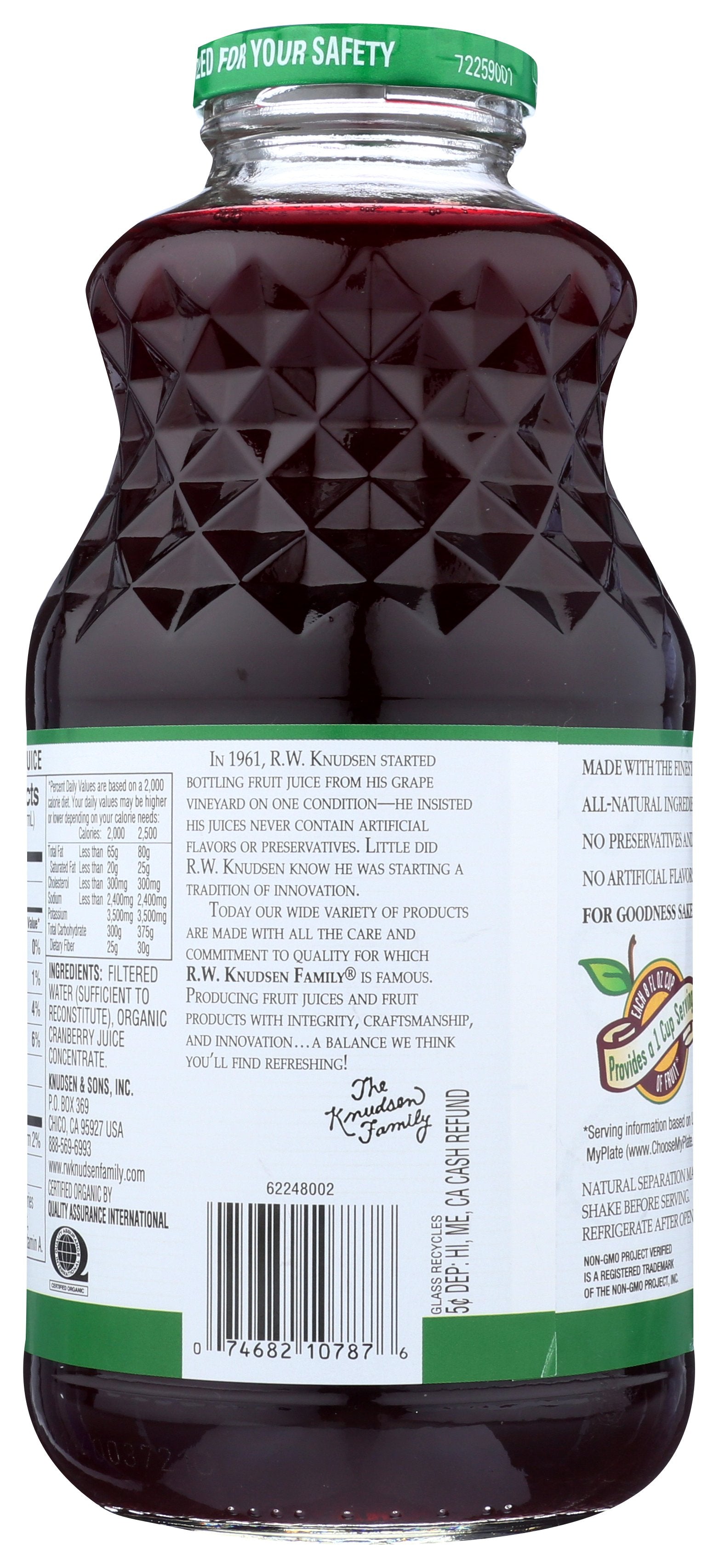 KNUDSEN JUICE JUST CRANBRY - Case of 6 [JUICE - 32 FO]