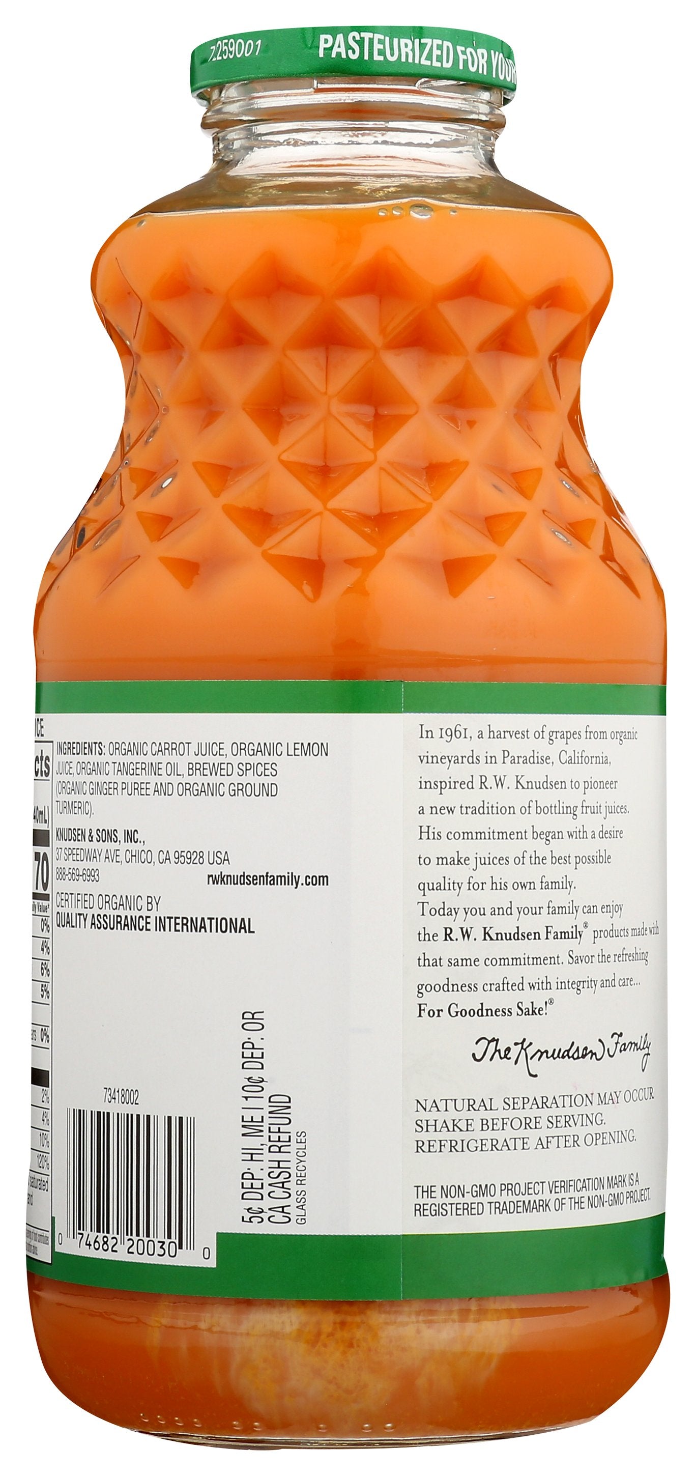 KNUDSEN JUICE TMRC GNGR CRRT ORG - Case of 6