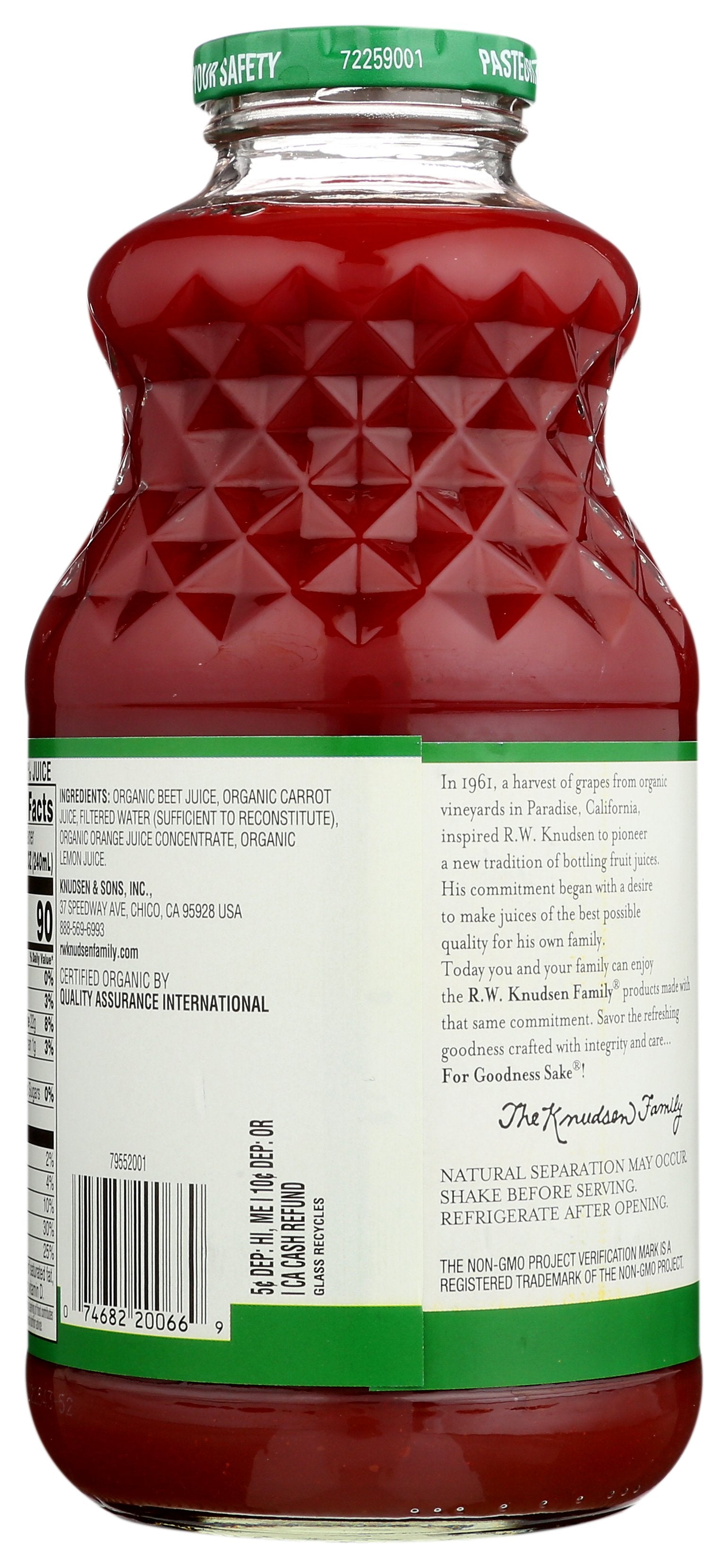 KNUDSEN JUICE BEET CARROT ORANGE - Case of 6