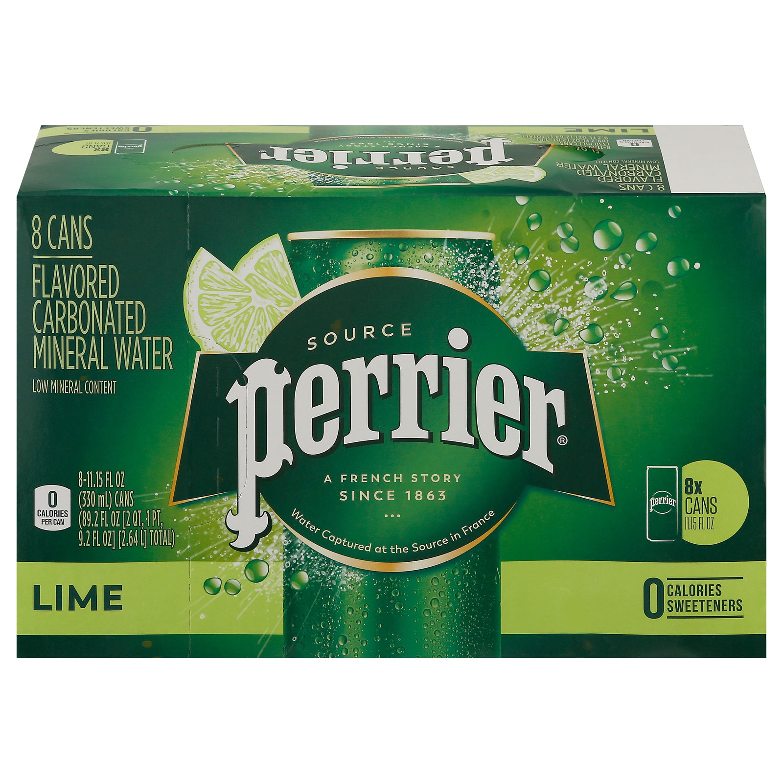 Perrier - Sparkling Min Water Lime - Case Of 3-8/11.15z