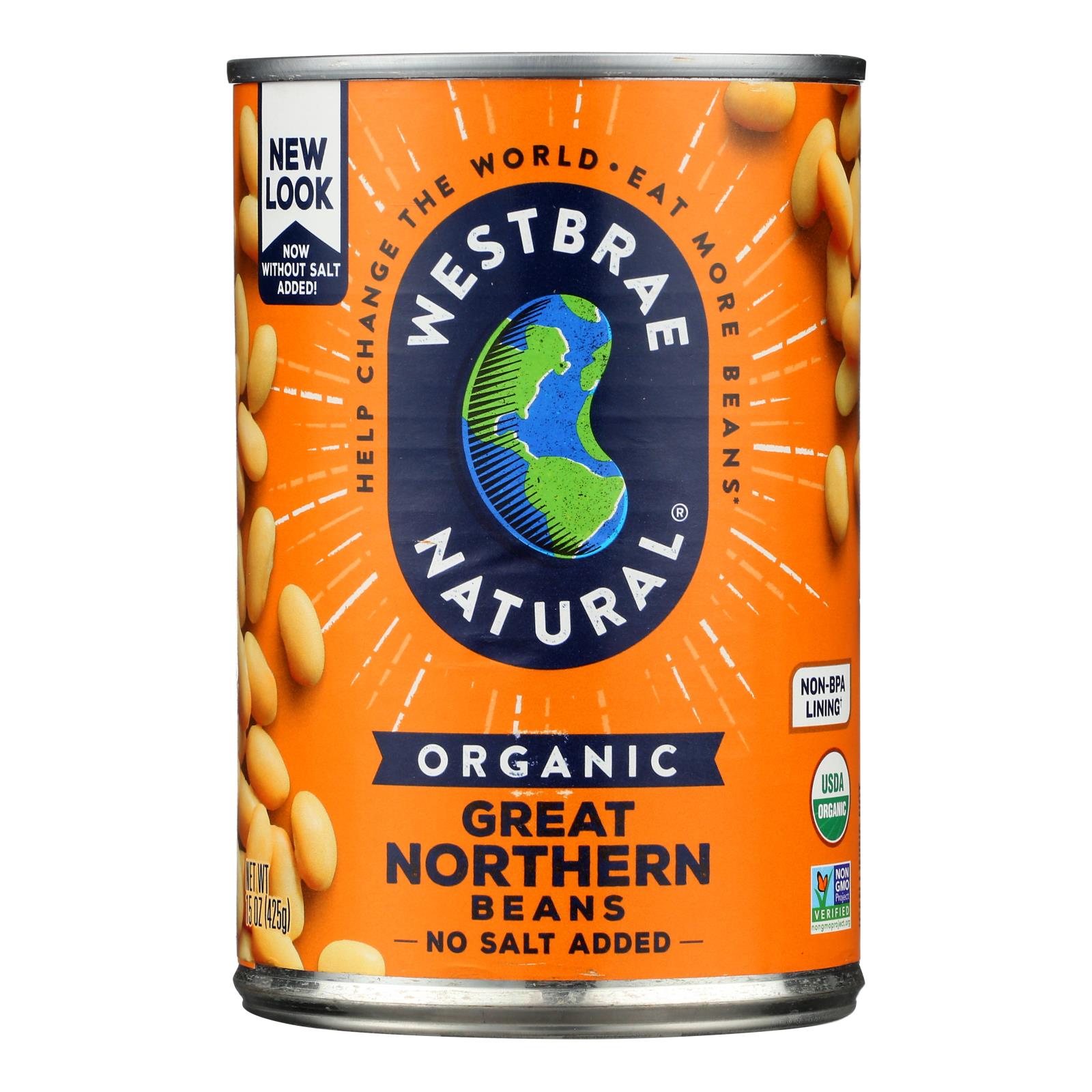 Westbrae Foods Organic Great Northern Beans - Case Of 12 - 15 Oz.