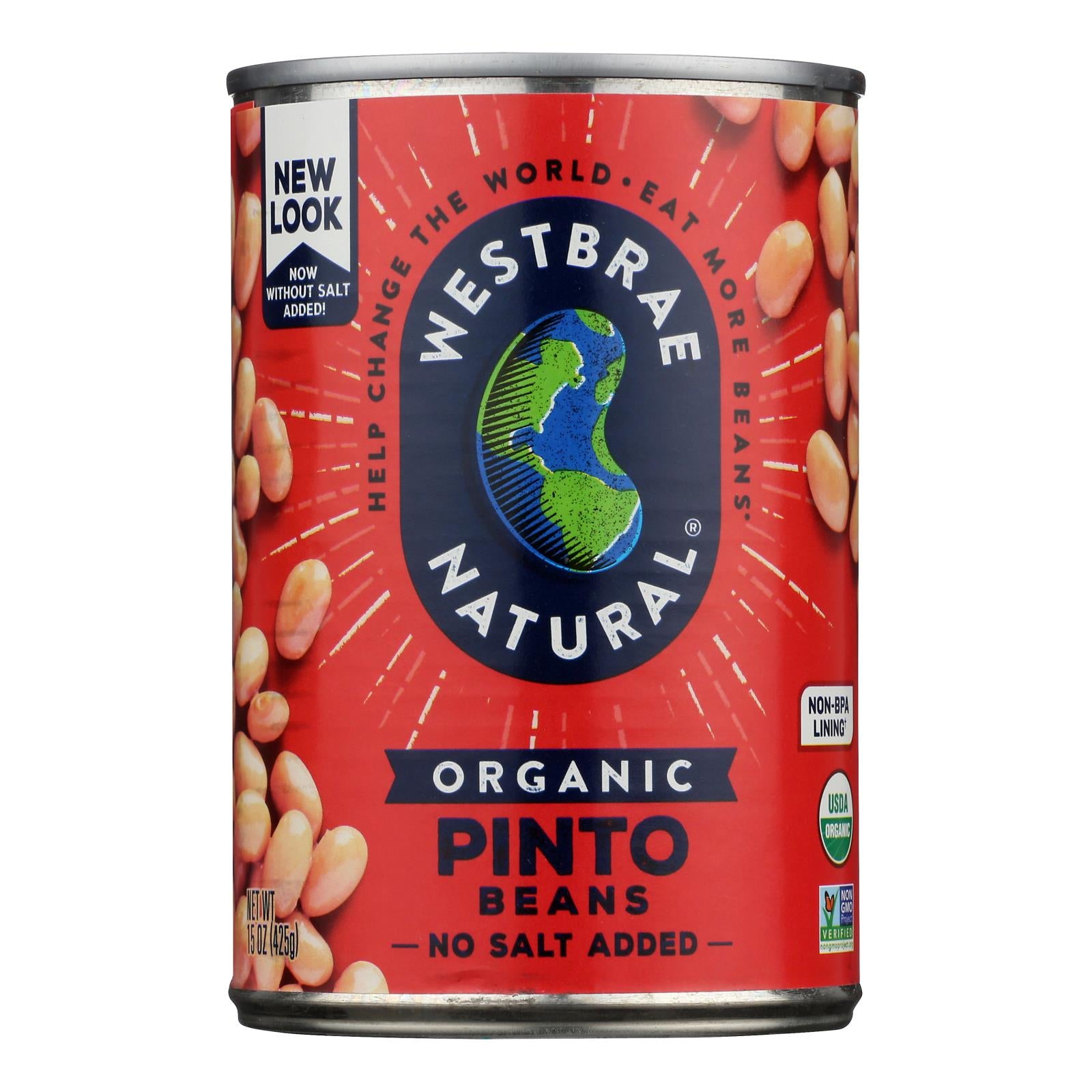 Westbrae Foods Organic Pinto Beans - Case Of 12 - 15 Oz.