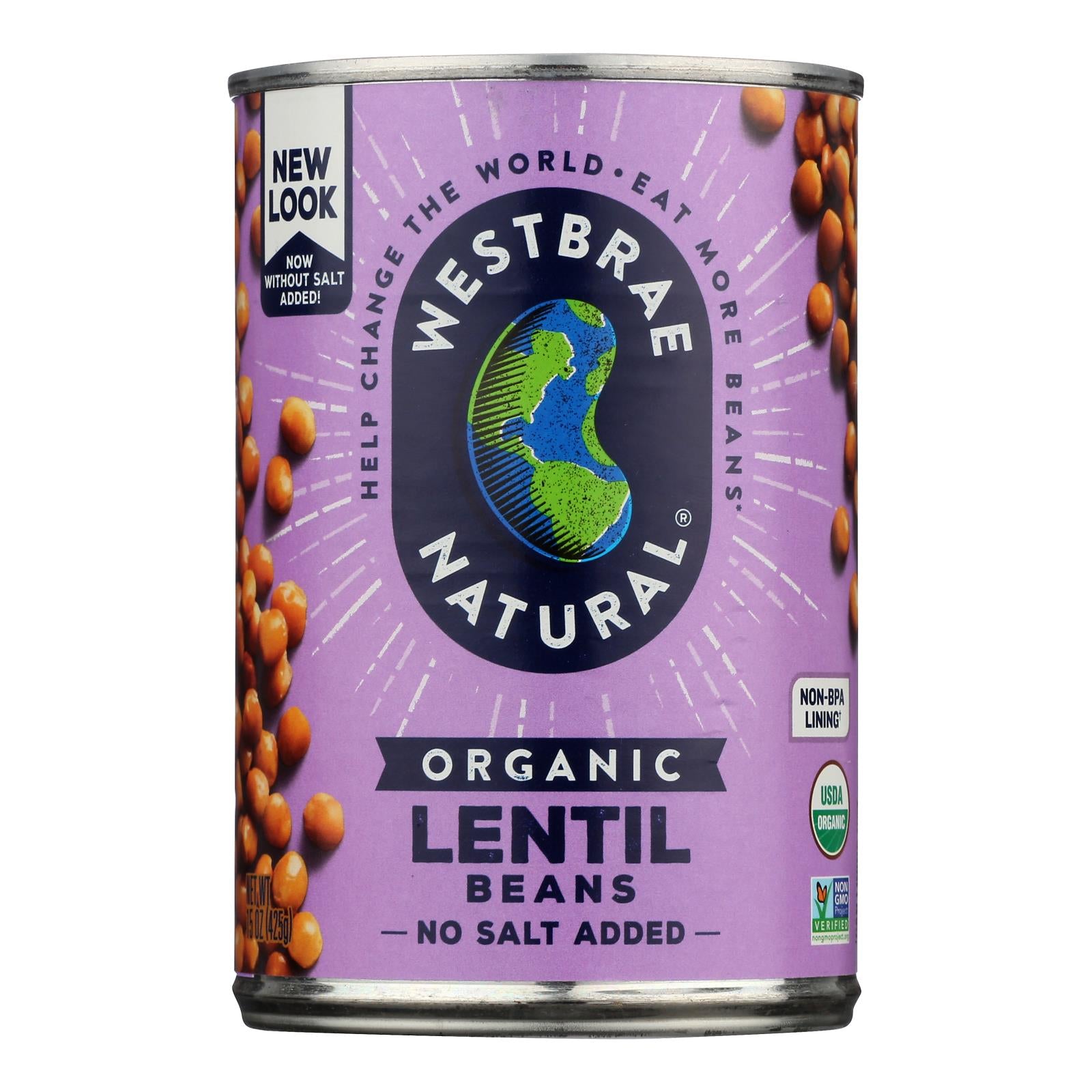 Westbrae Foods Organic Lentils Beans - Case of 12 - 15 oz.