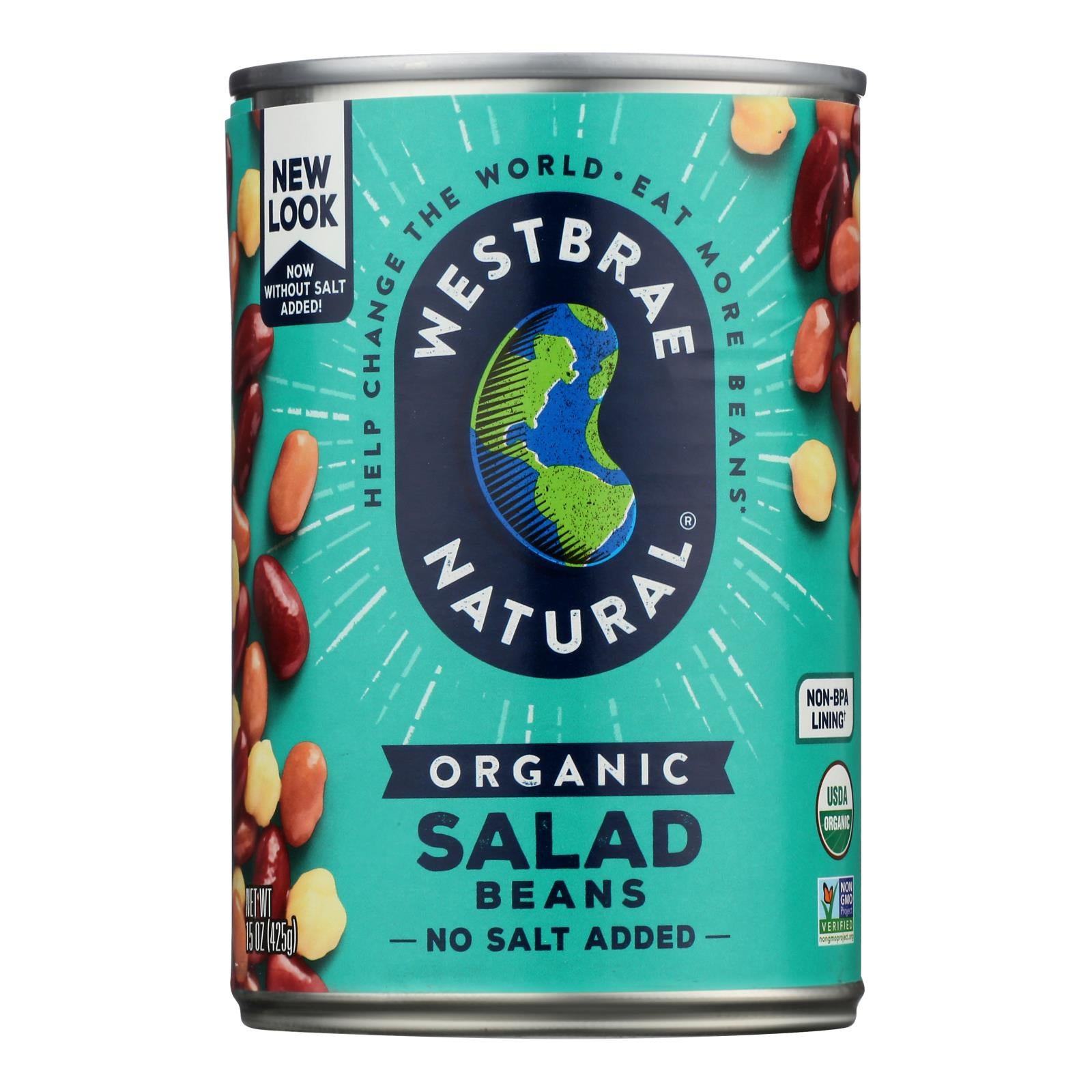 Westbrae Foods Organic Salad Beans - Case Of 12 - 15 Oz.