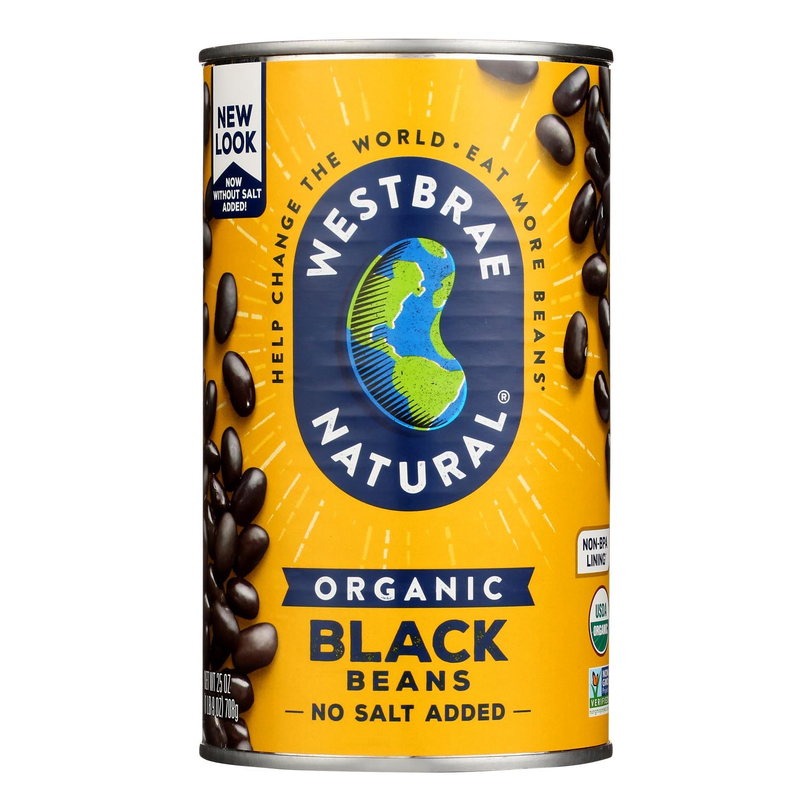 Westbrae Foods Organic Black Beans - Case Of 12 - 25 Oz.