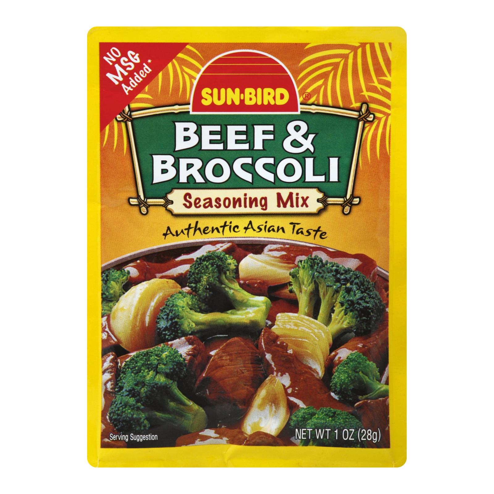 Sunbird Seasoning Mix - Beef And Broccoli - Case Of 24 - 1 Oz.