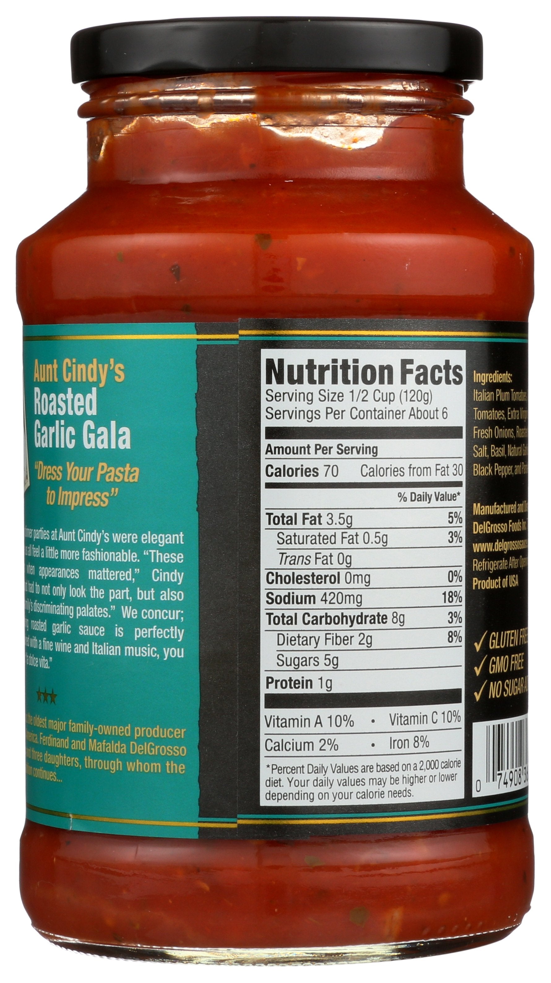 LA FAMIGLIA DELGROSSO PASTA SAUCE-RSTD GARLIC - Case of 6