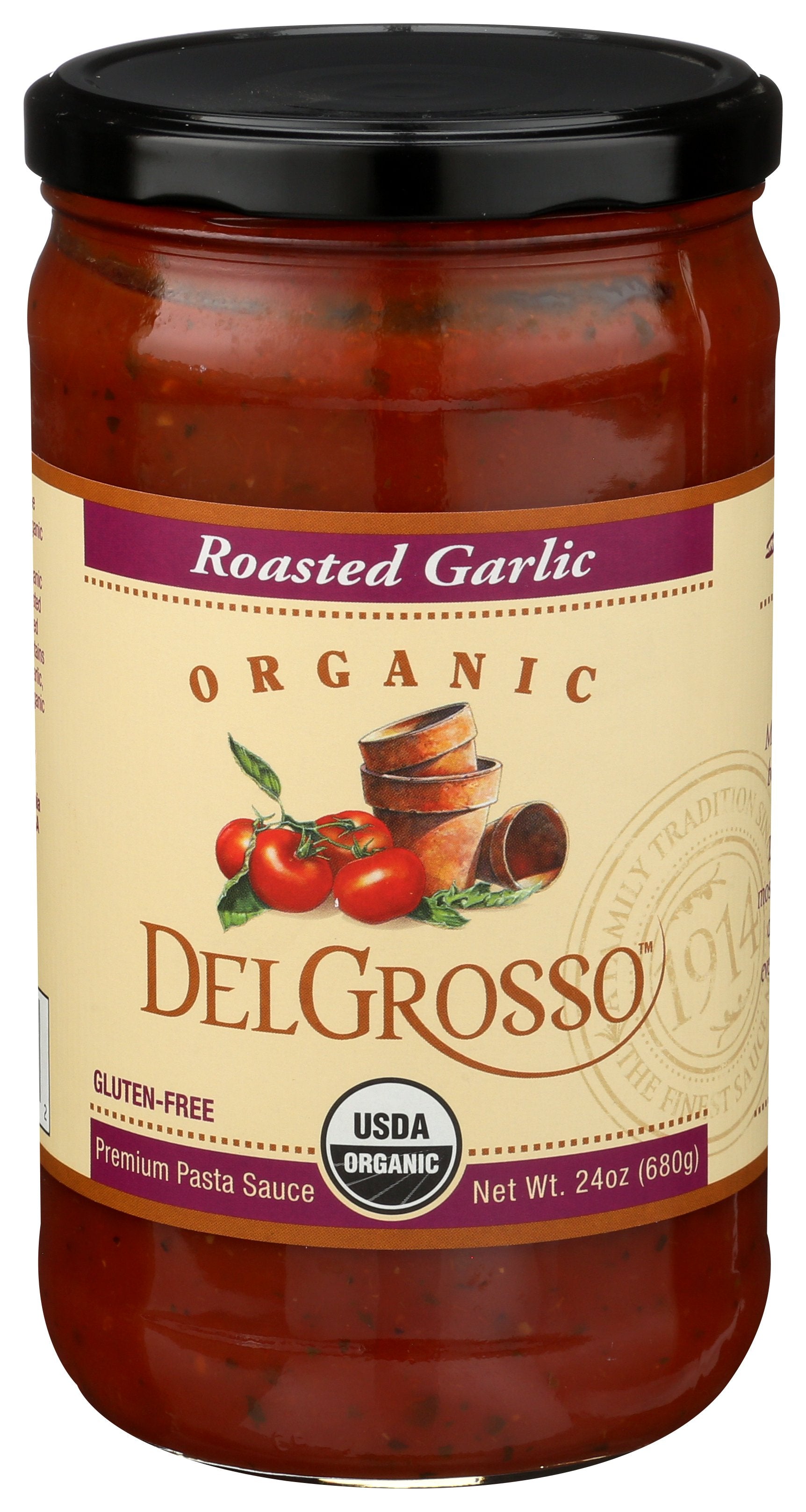 DELGROSSO ORGANIC SAUCE PASTA RSTD GARLIC - Case of 12
