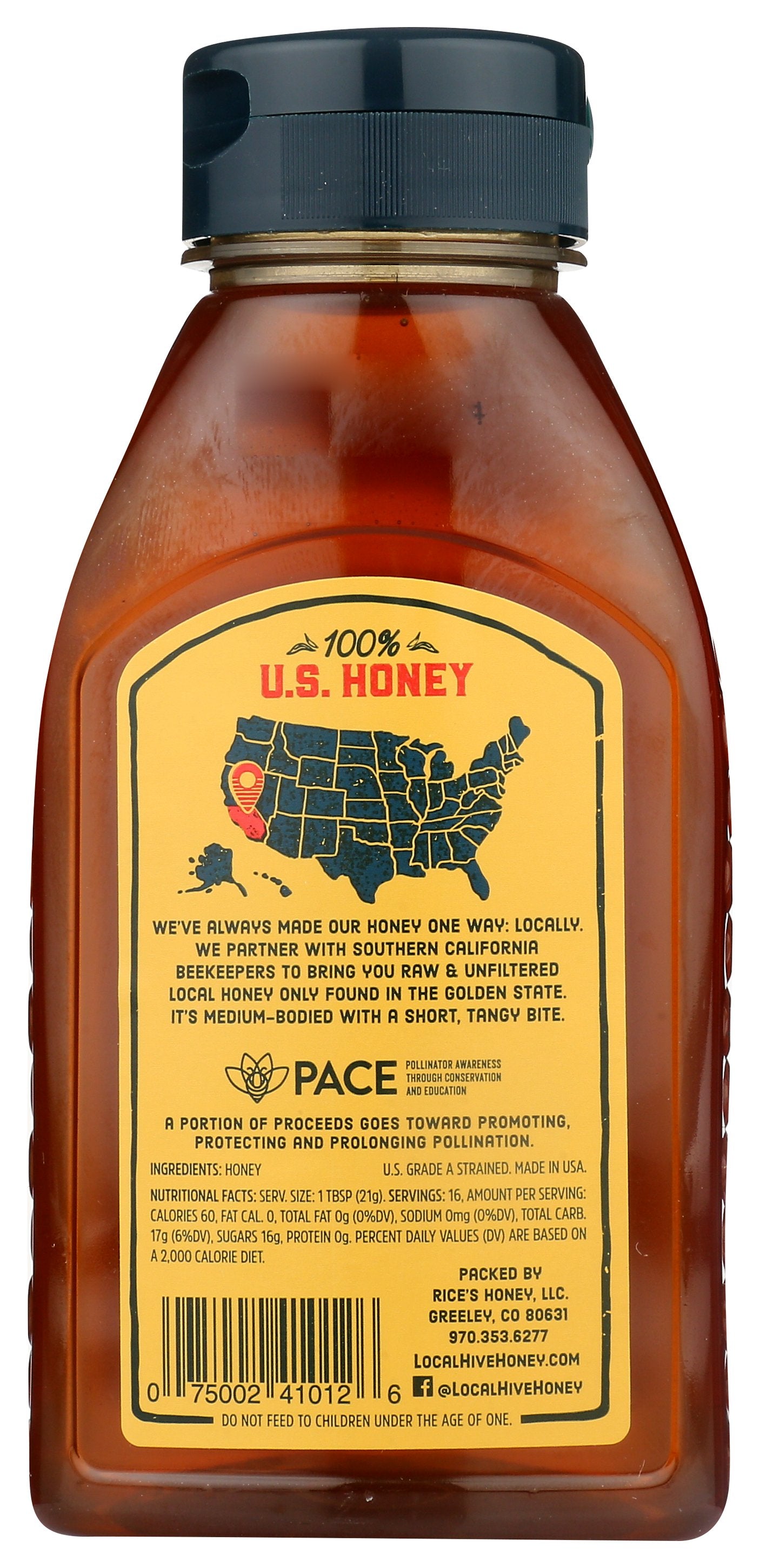 LOCAL HIVE HONEY SO CAL LOCAL RAW - Case of 6