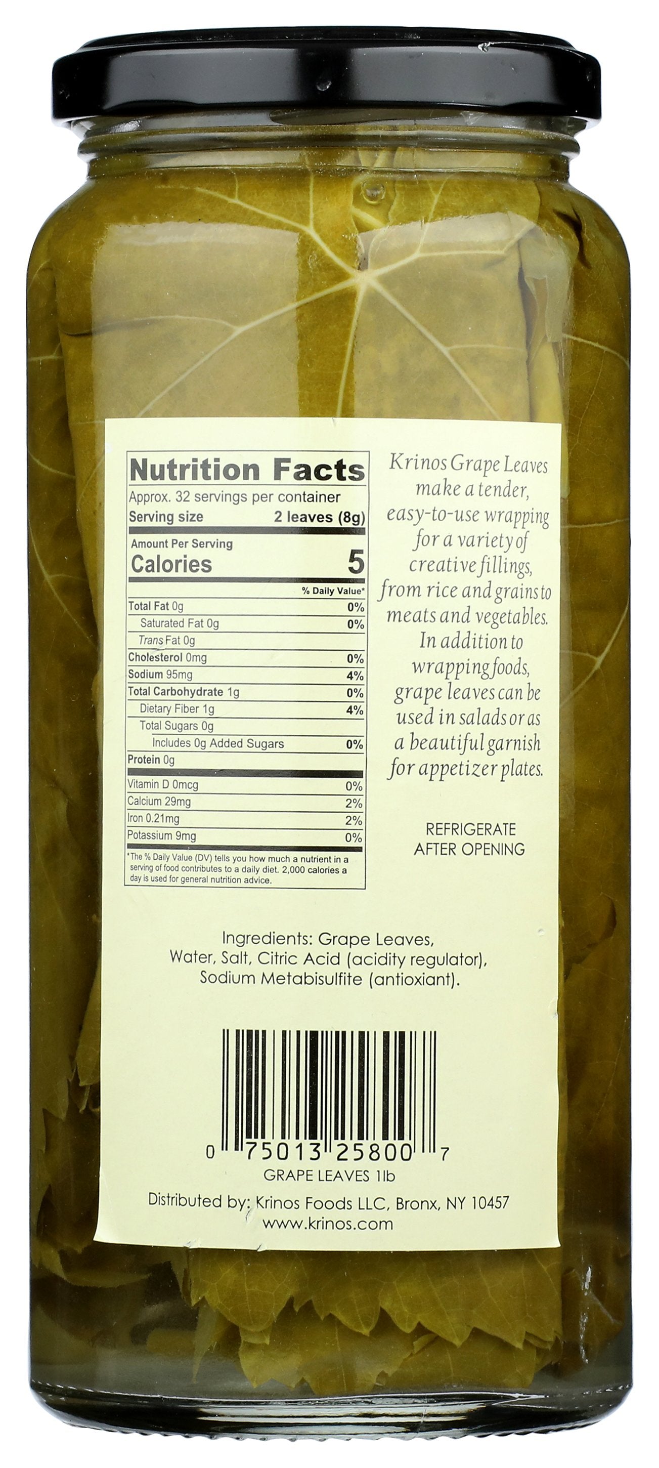 KRINOS GRAPE LEAVES - Case of 6