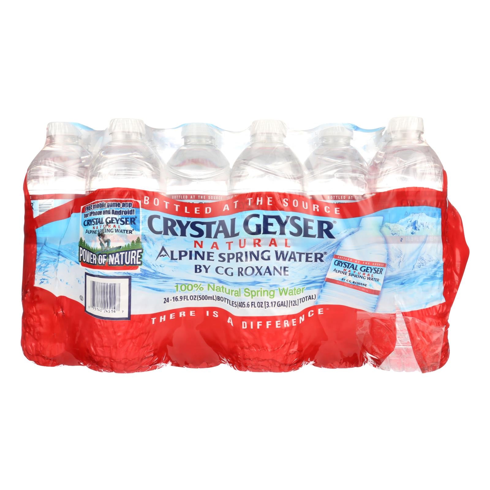 Crystal Geyser Alpine Spring Water, Spring Water  - 1 Each - 24/16.9Z