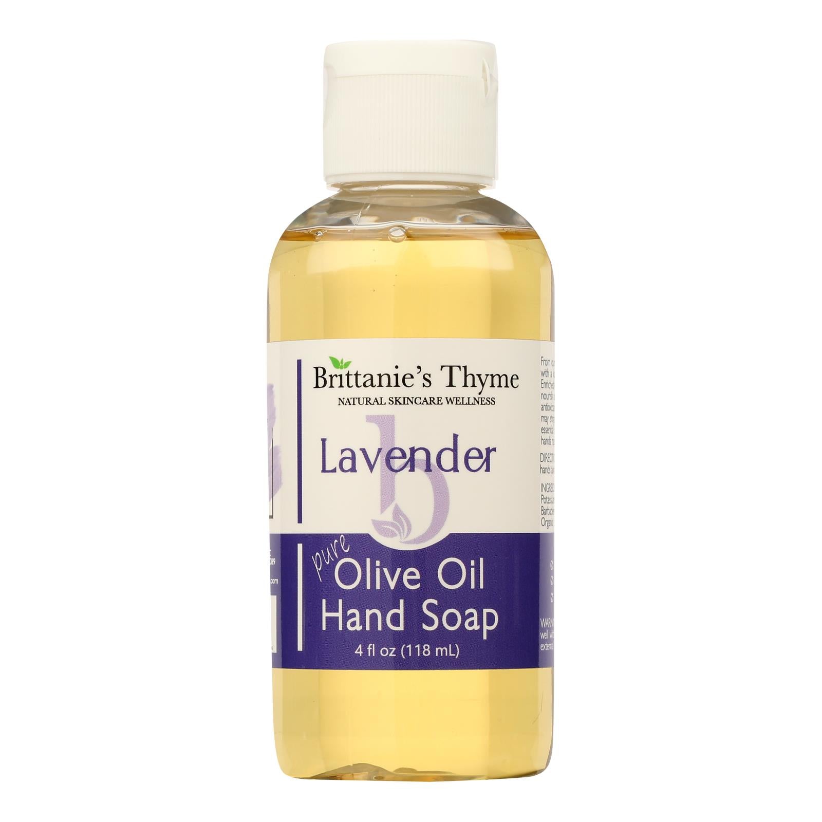 Brittanie's Thyme - Hand Soap Liquid Lavender - 1 Each-4 Fz