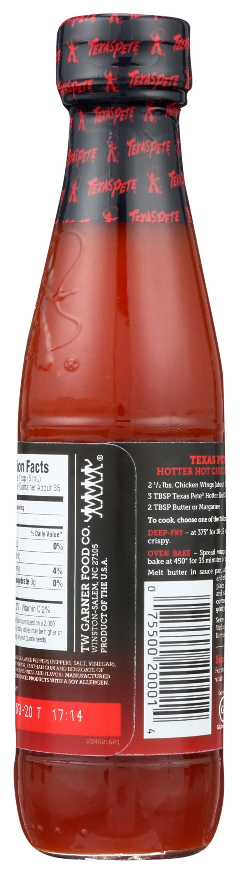 TEXAS PETE SAUCE HOTTER HOT - Case of 12