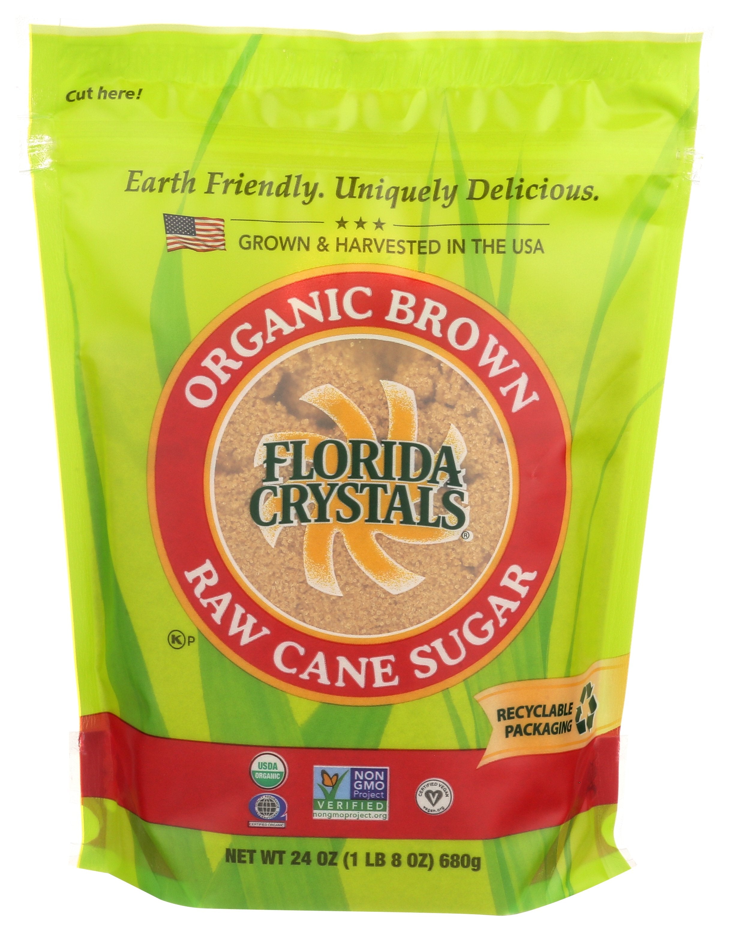 FLORIDA CRYSTALS SUGAR BROWN ORG - Case of 6