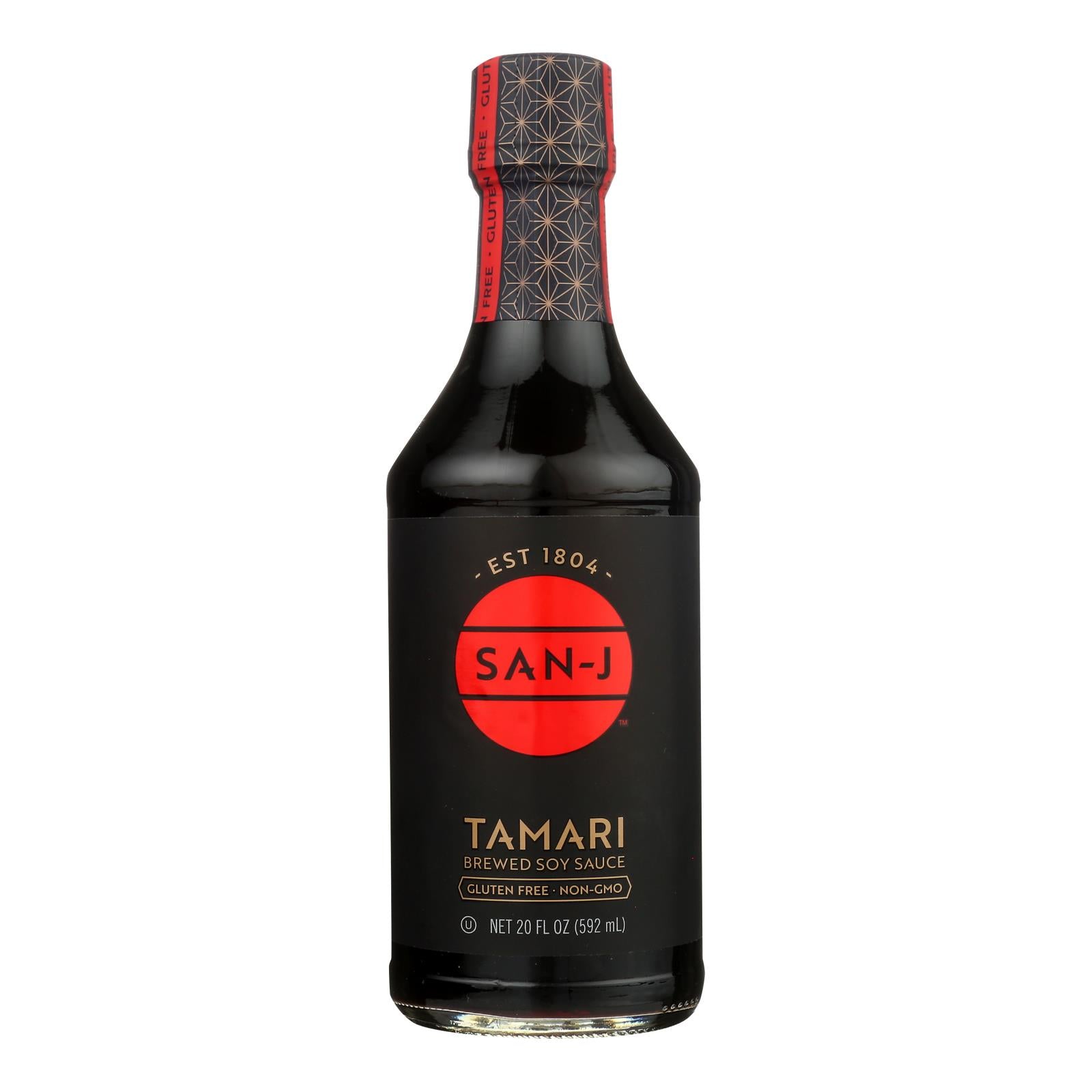San - J Tamari Soy Sauce - Case Of 6 - 20 Fl Oz.