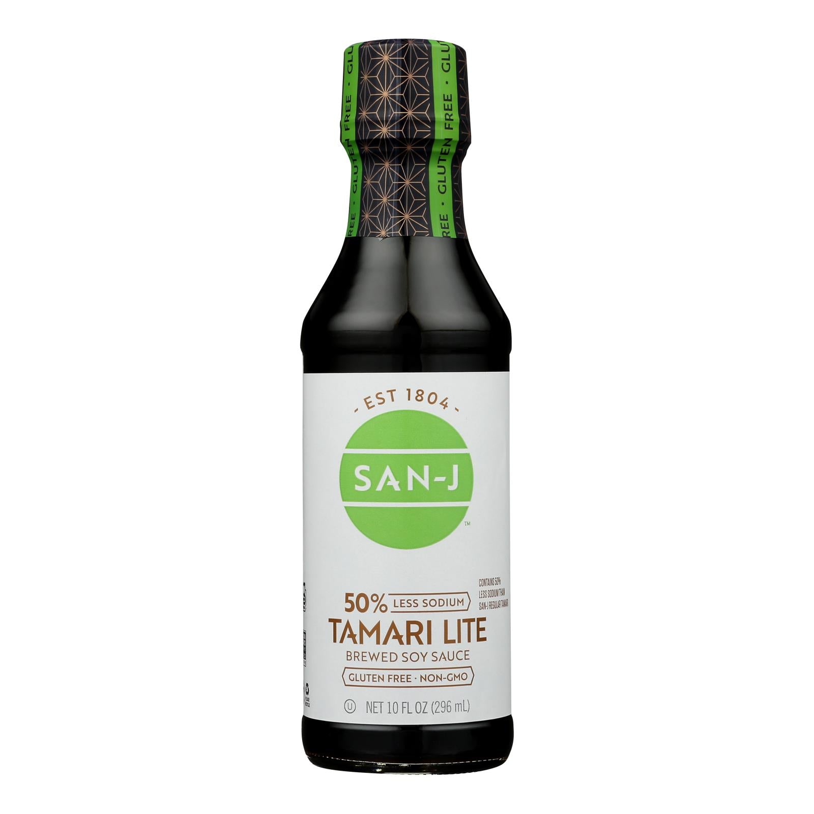 San - J Tamari Soy Sauce - Lite - Case Of 6 - 10 Fl Oz.