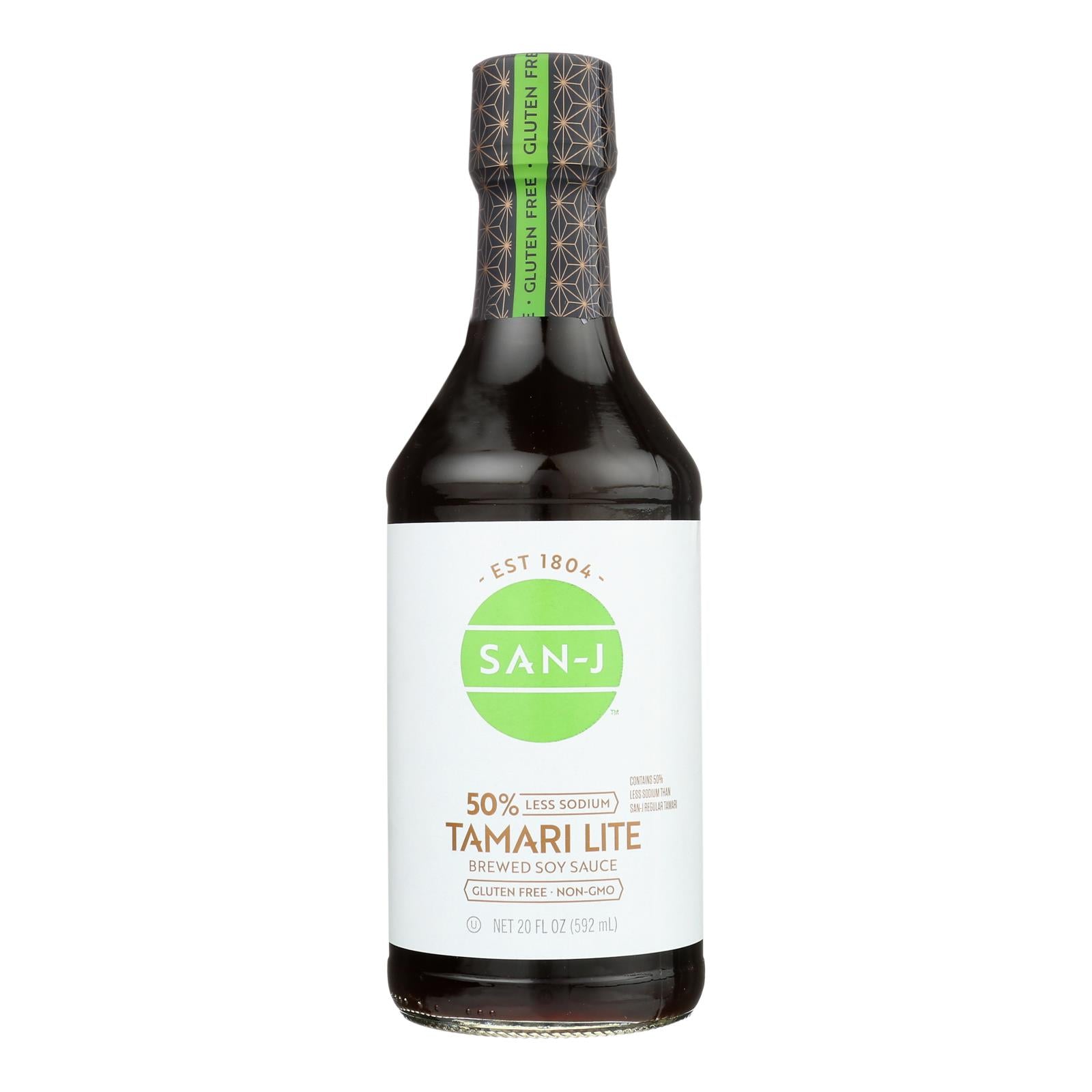 San-j Sauce - Tamari Lite 50% Less Sodium - Case Of 6 - 20 Oz.