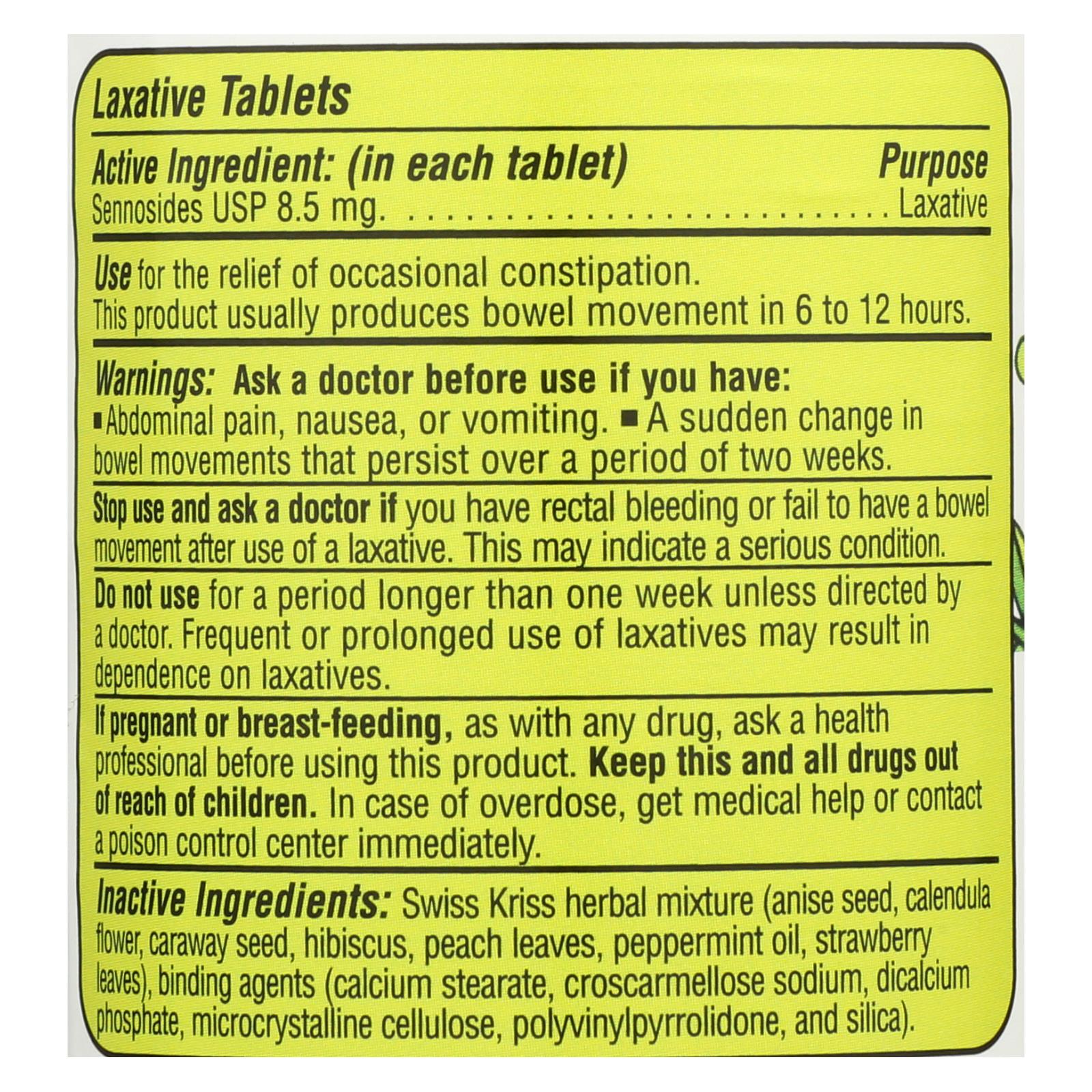 Modern Natural Products Swiss Kriss Herbal Laxative - 120 Tablets