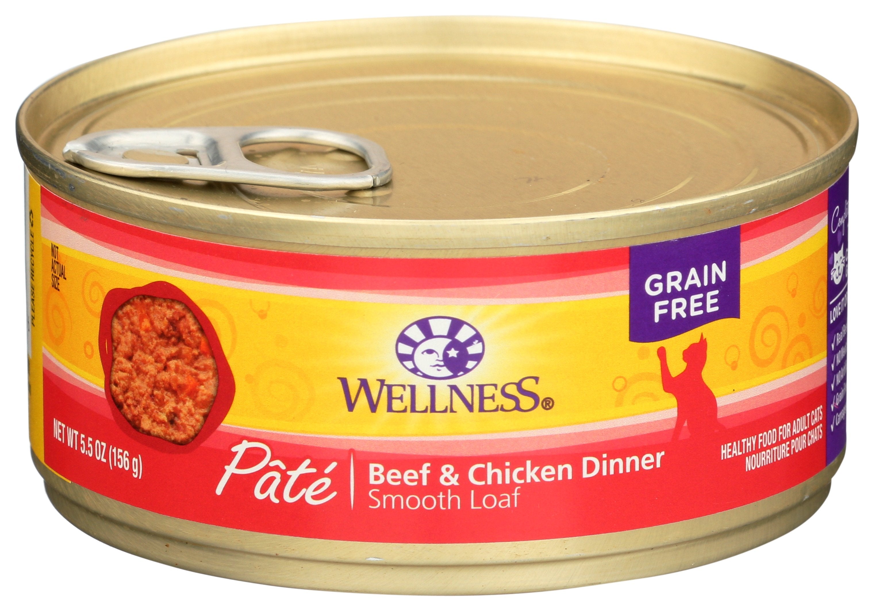 WELLNESS CAT FOOD BEEF & CHKN