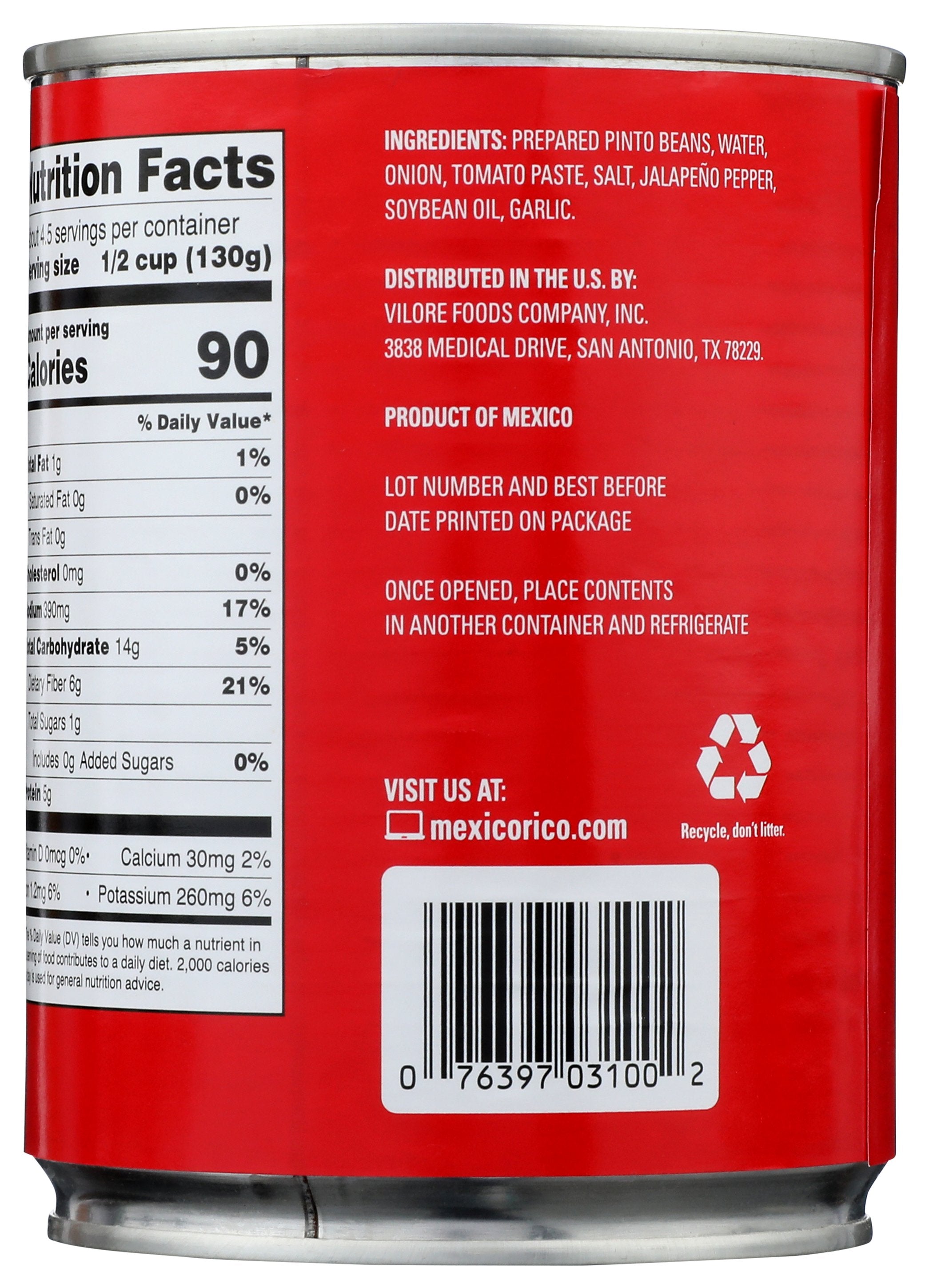 LA COSTENA BEAN PINTO WHOLE - Case of 12