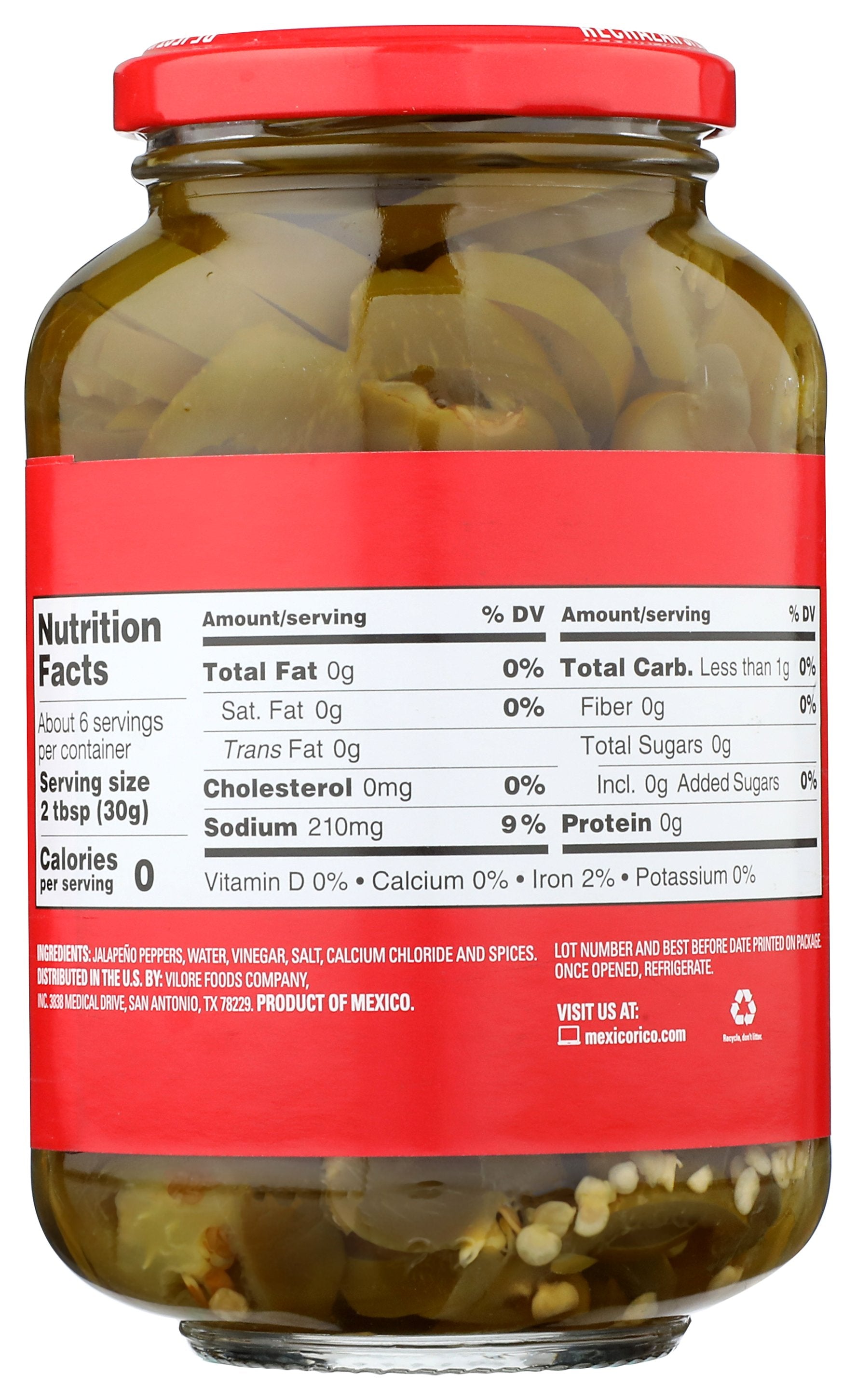 LA COSTENA PEPPER JLPNO NACHO GLASS - Case of 12