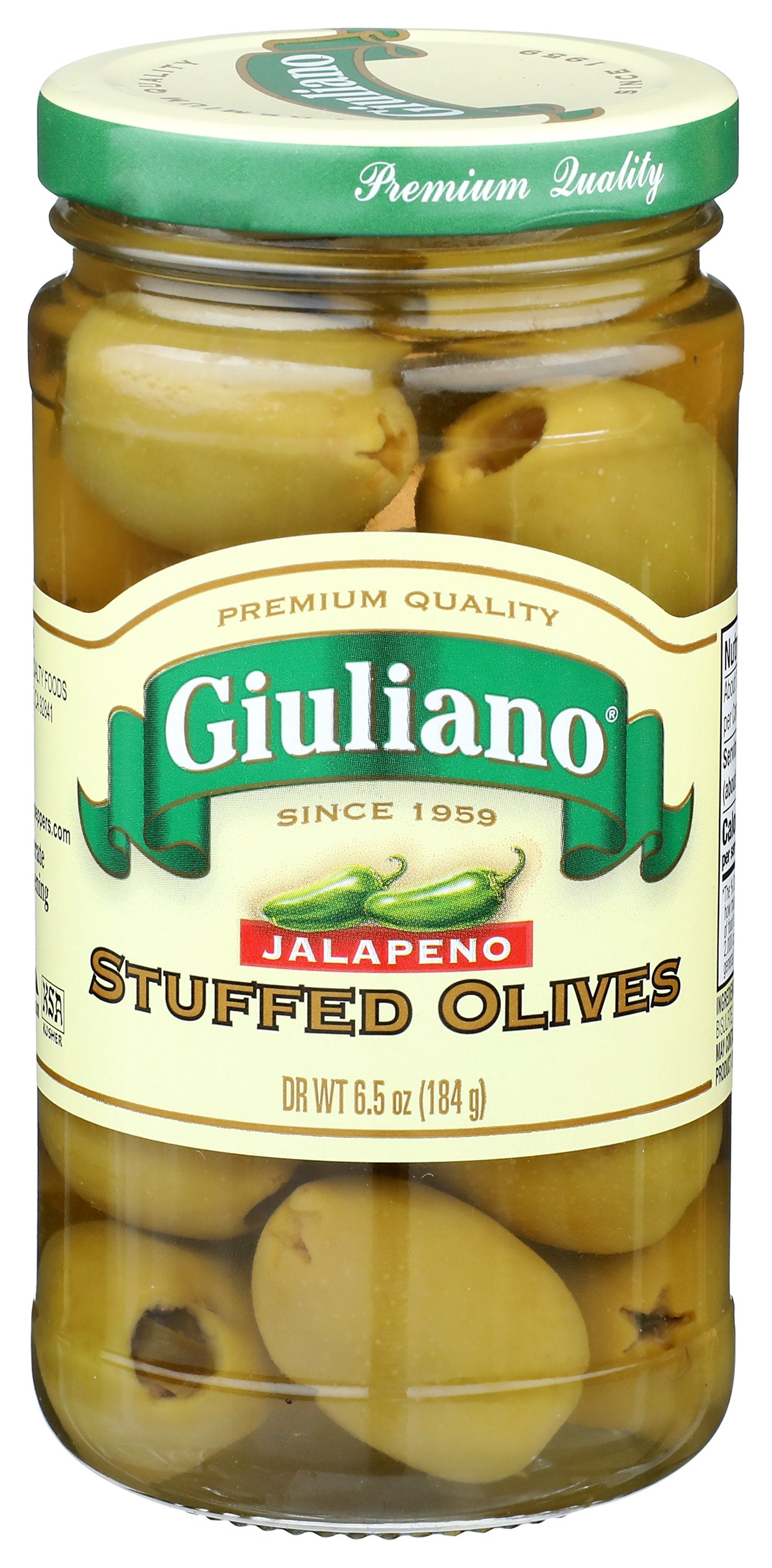 GIULIANO OLIVE STFD JALAPENO - Case of 6
