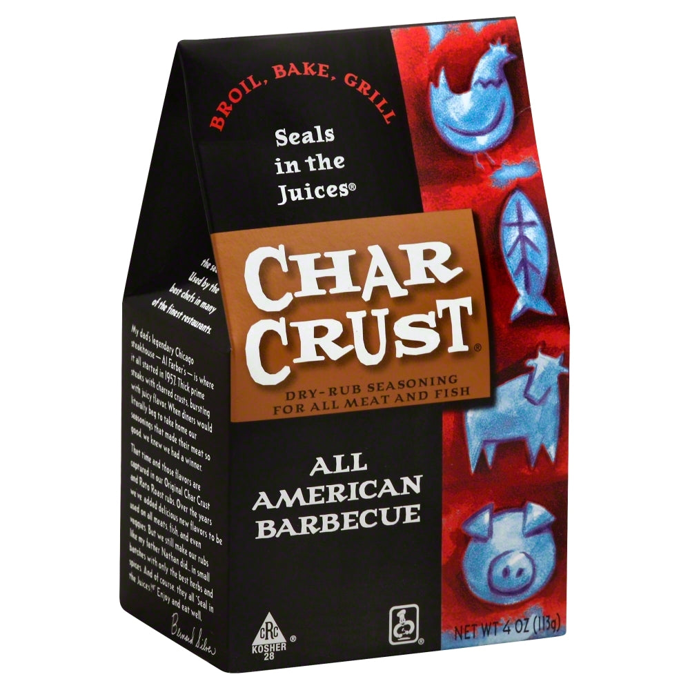Char Crust Rub Dry All American BBQ - Pack of 6 - 4 oz