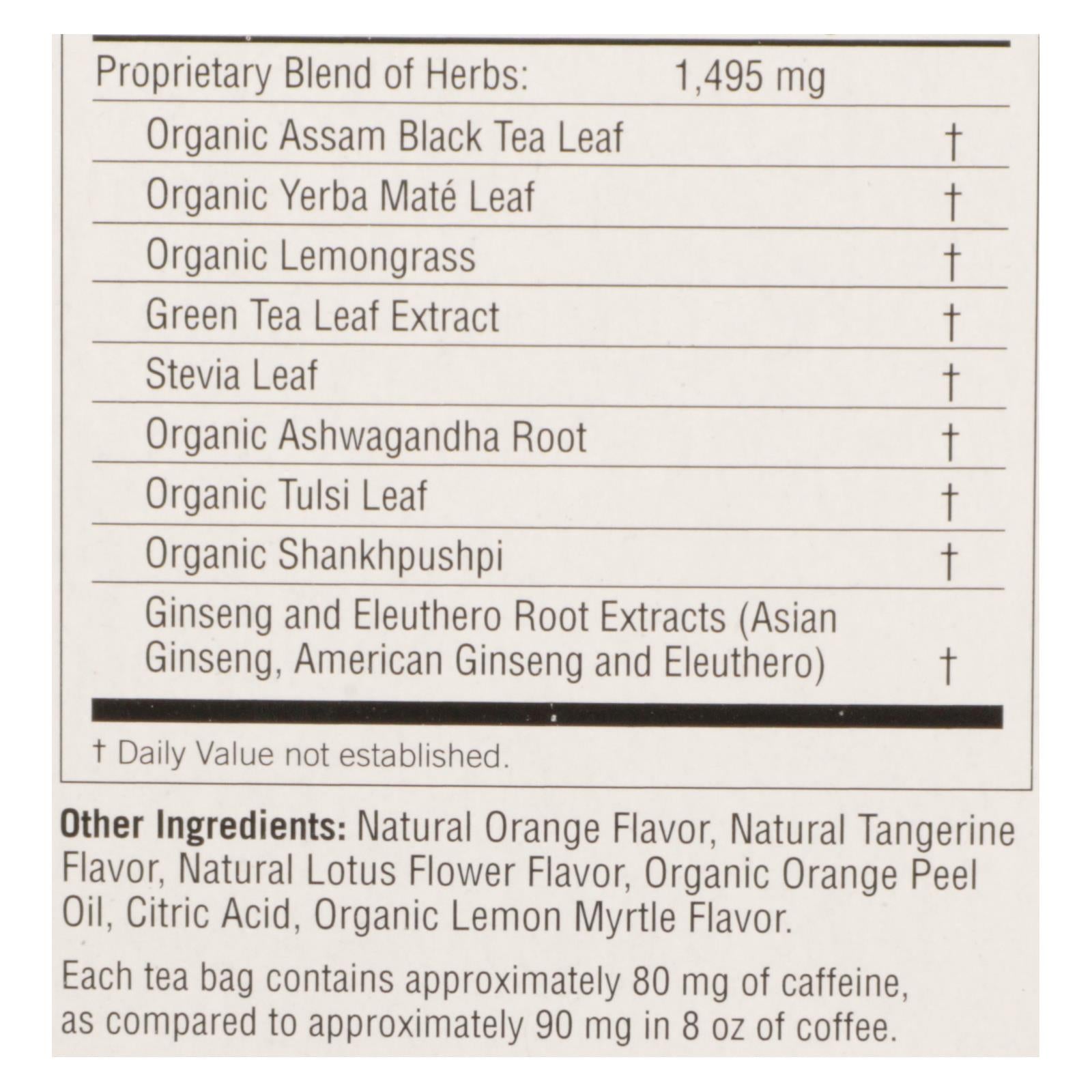 Yogi Positive Energy Herbal Tea Sweet Tangerine - 16 Tea Bags - Case Of 6