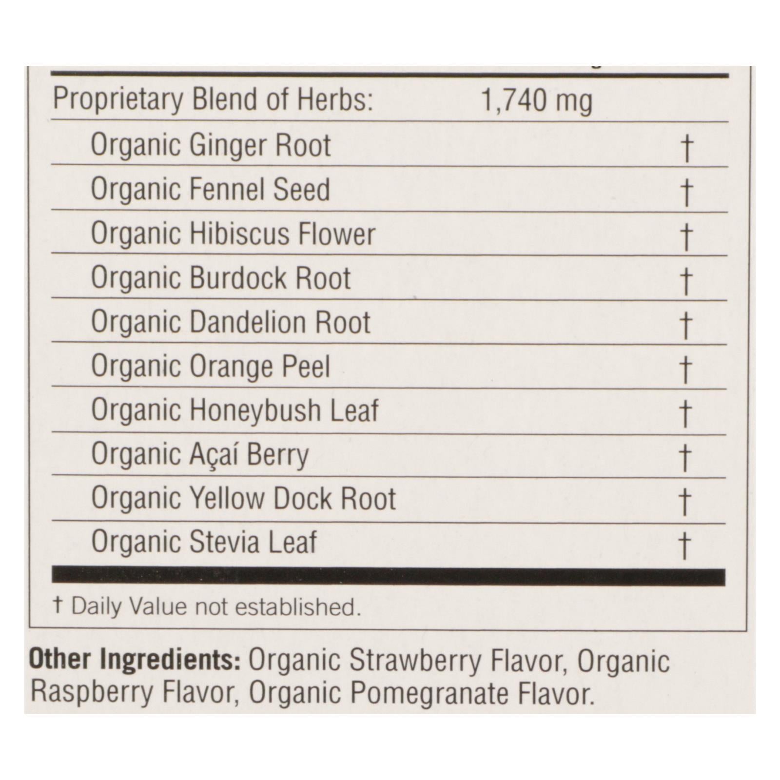 Yogi Detox Herbal Tea Caffeine Free Berry - 16 Tea Bags - Case Of 6