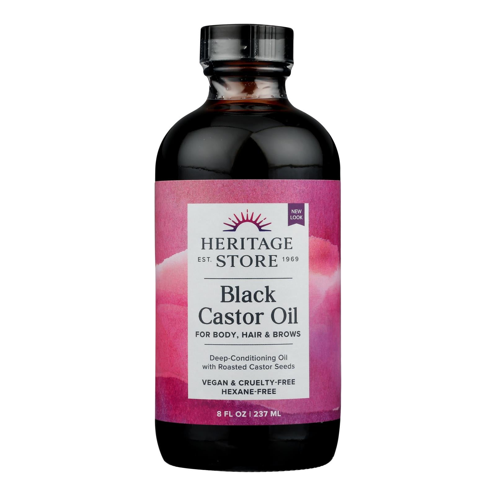 Heritage Store Castor Oil - Black - 8 fl oz