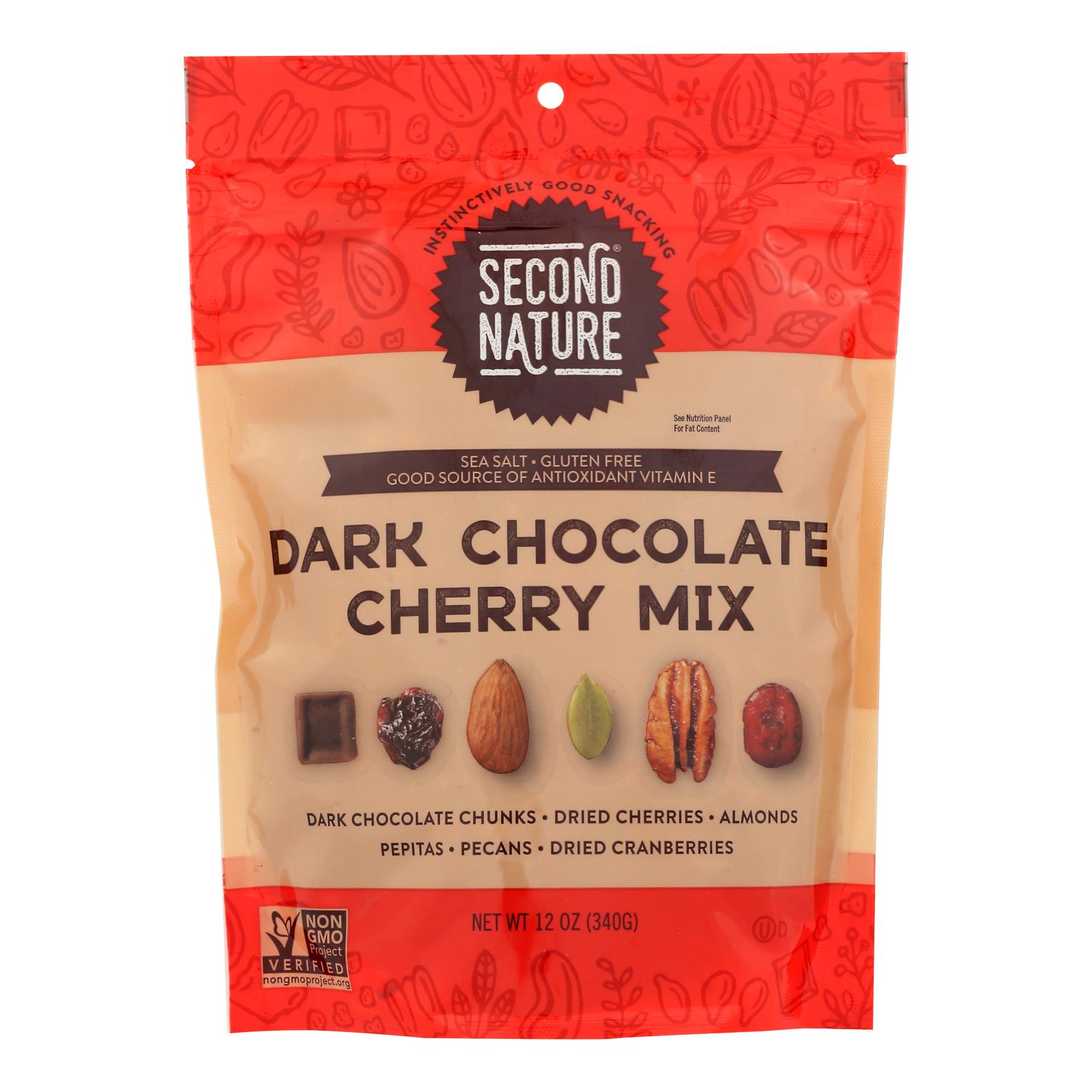 Second Nature - Nut Medley Dark Chocolate Cherry - Case Of 6-12 Oz