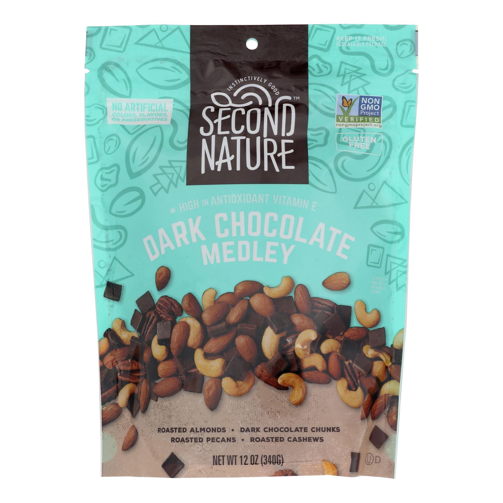 Second Nature - Nut Medley Dark Chocolate - Case Of 6-12 Oz