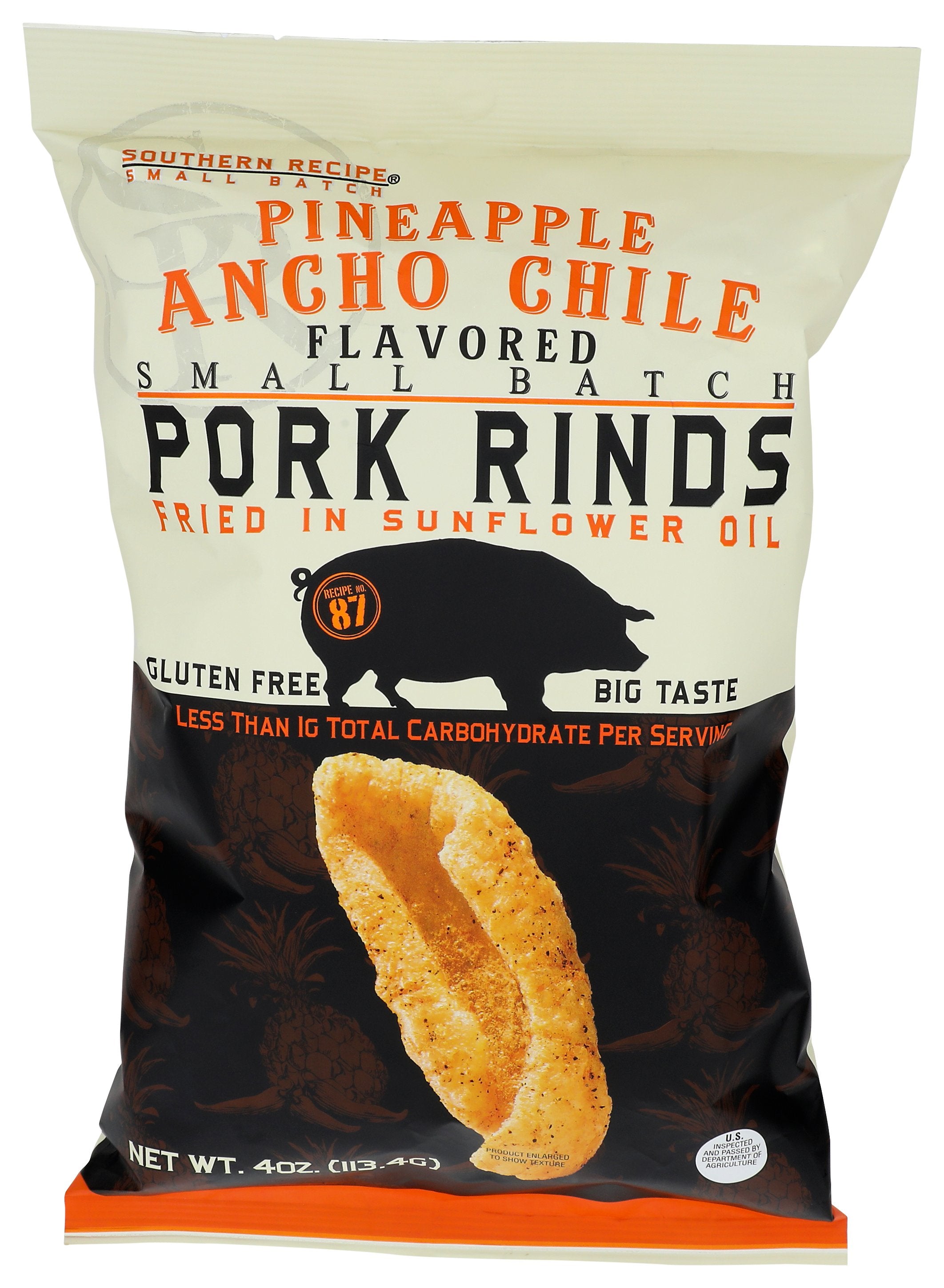 SOUTHERN RECIPE SMALL BAT PORK RIND PINEAPPLE - Case of 6